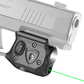 WARRIORLAND Pistol Light Laser Combo Fits Sig Sauer P365 Xmacro, Compact 150-Lumen Trigger & Rail Mounted Tactical Weapon Light, Green Laser & White LED Flashlight, Power Indicator, SLL-109G โWARRIORLAND