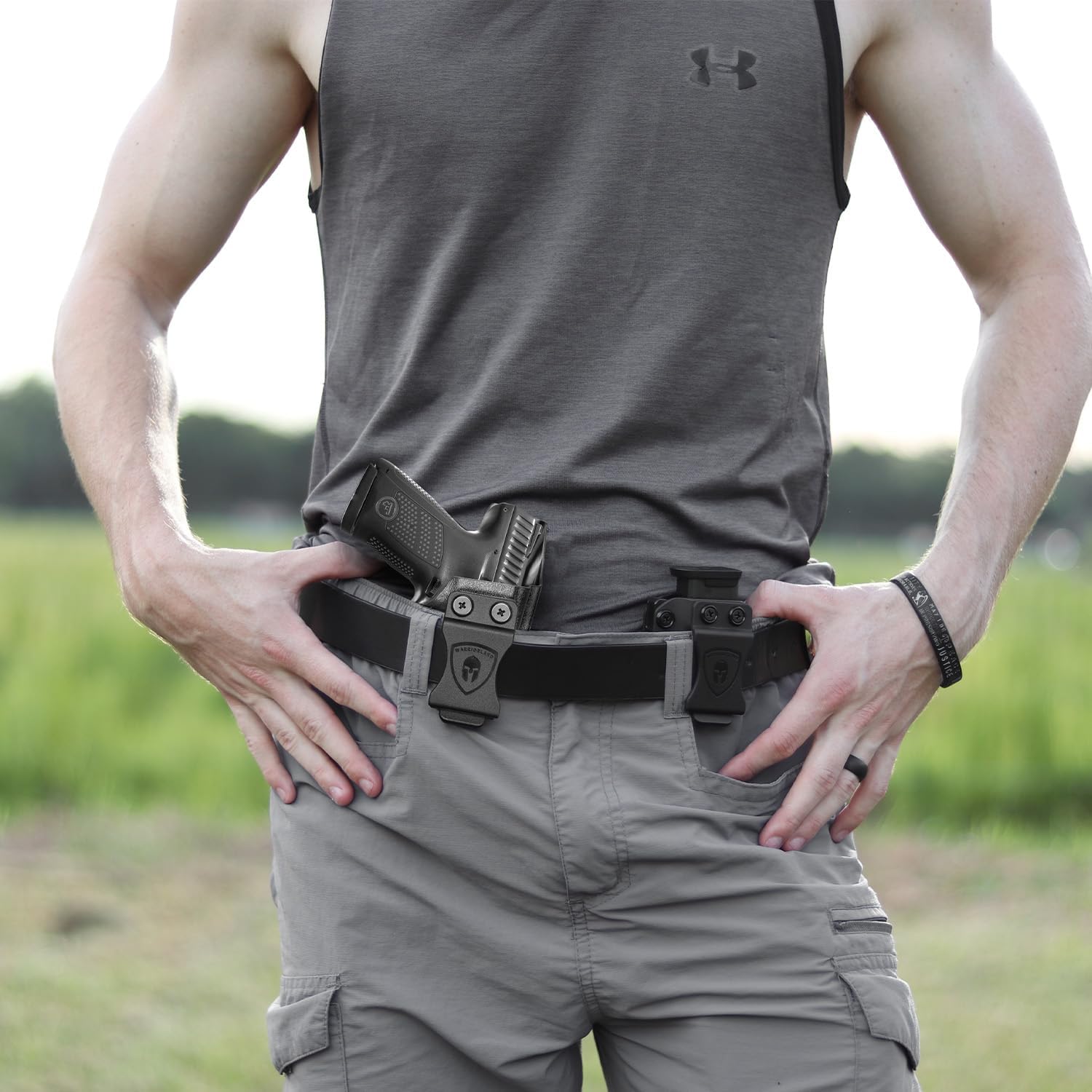 WARRIORLAND Concealed Carry Kydex Holster Fit for CZ P-10 C & CZ P-10 S, Inside Waistband IWB | Adjustable Cant | 'Posi-Click' Retention | Full Length Sweat Guard, Right Hand/Left Hand Option WARRIORLAND