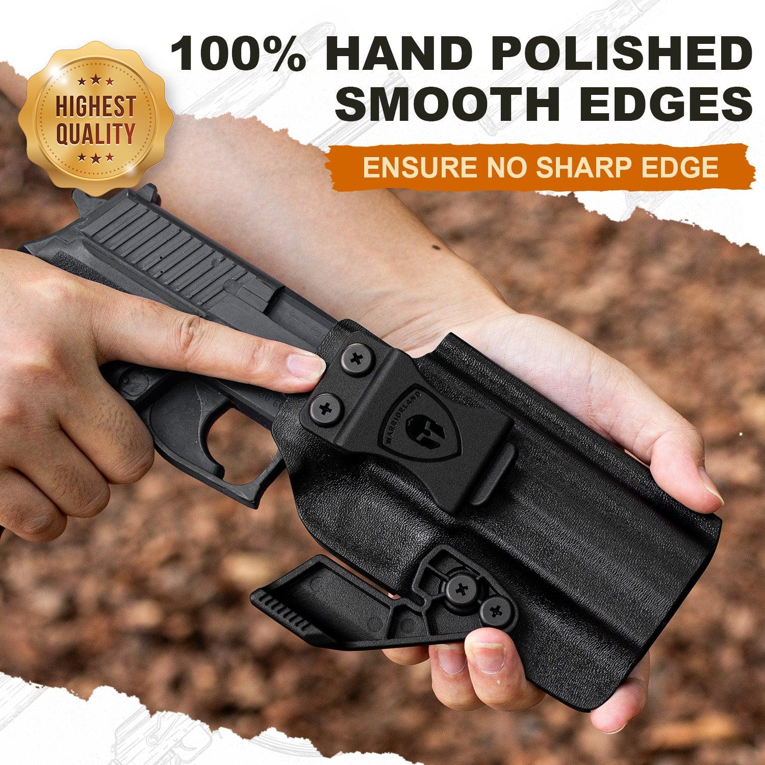 Kydex IWB Holster with claw Optics Cut for P226 LEGION'' Barrel, Inside Waistband Appendix Concealed Carry Holster P226, Adj. Cant & Posi-Click Retention, Right Hand | WARRIORLAND WARRIORLAND