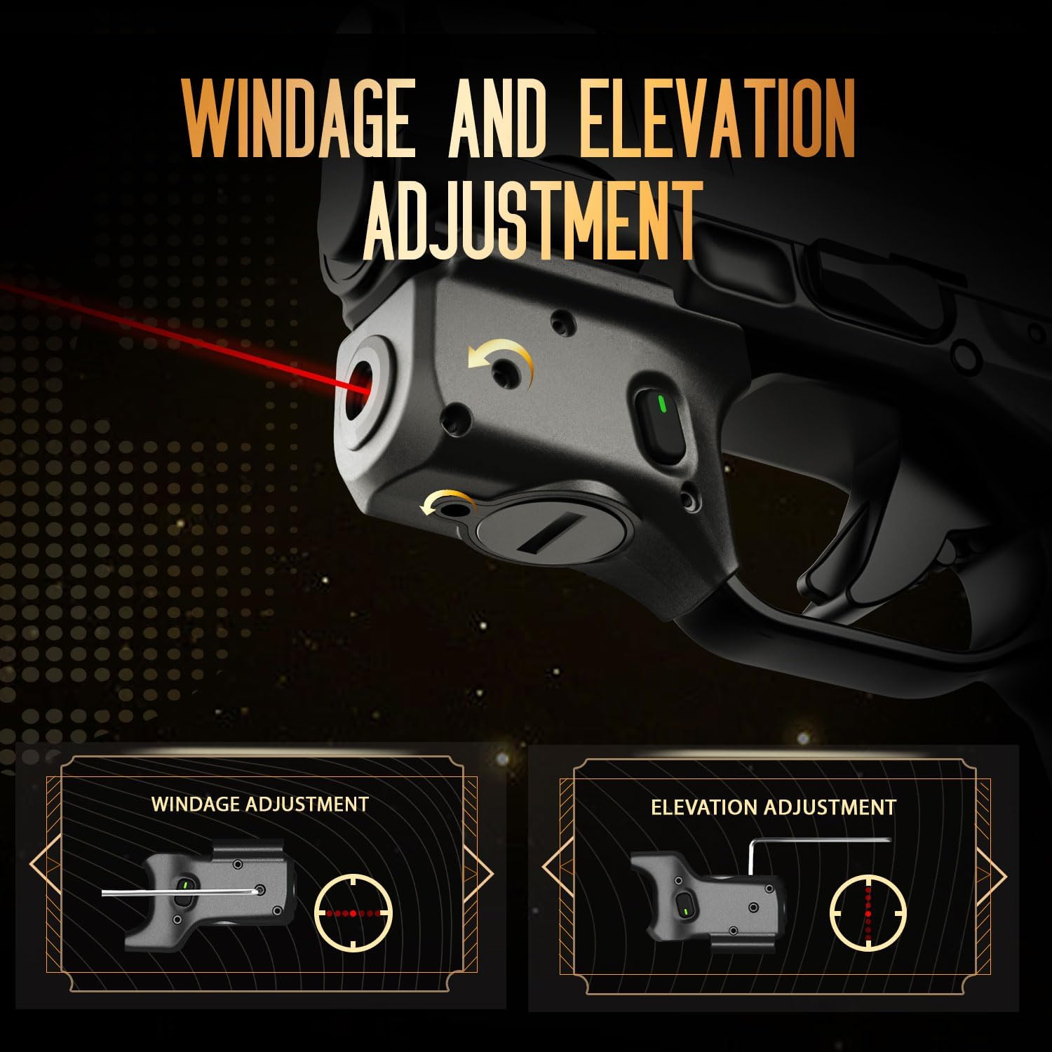 WARRIORLAND Red Laser Sight Fit Springfield Armory Hellcat (Not Fit Hellcat Pro), First Red Beam Sight with Power Indicator, Trigger Laser with Ambidextrous On/Off Switch, WLS-118.