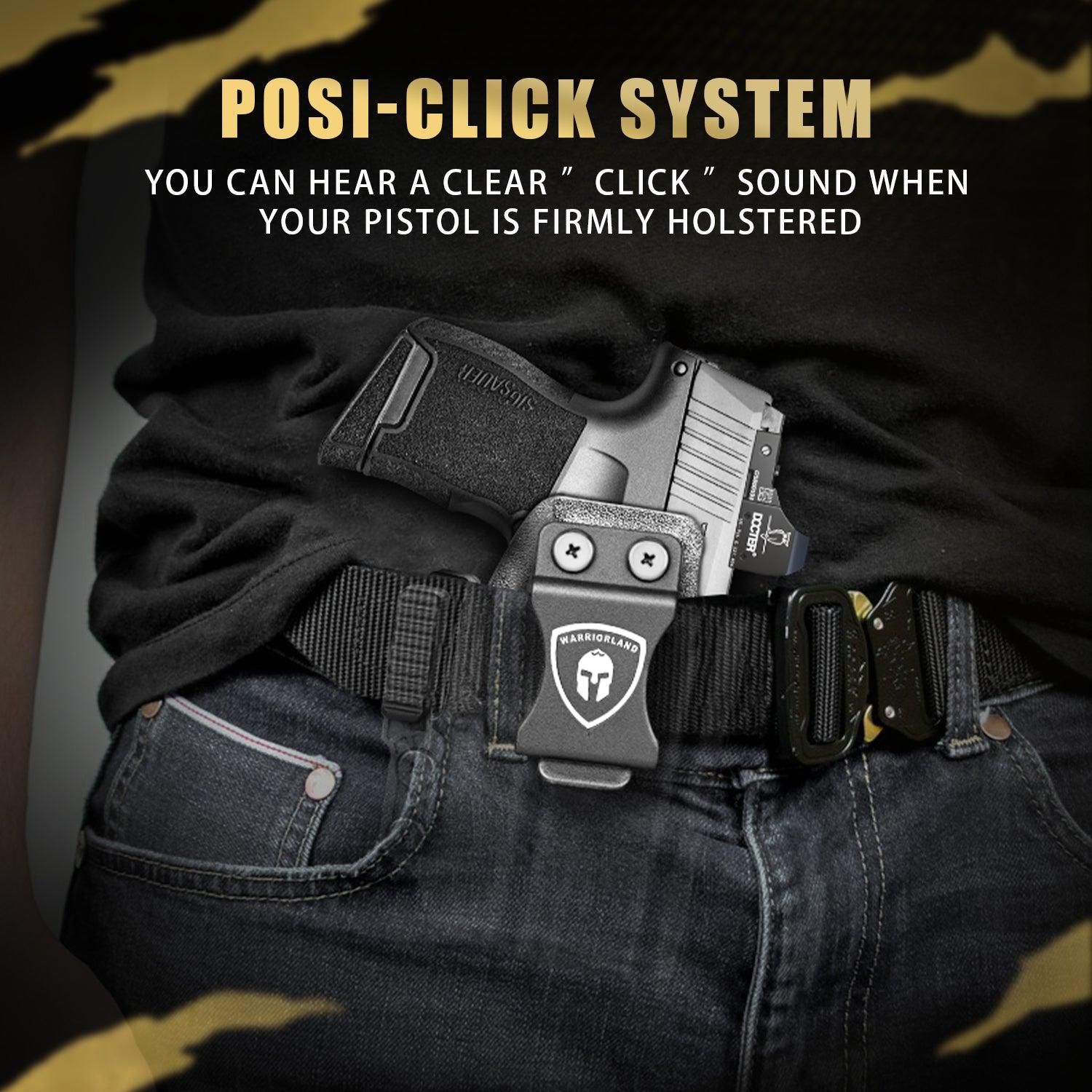 Sig P365 IWB Kydex Holster with Claw Attachment and Optic Cut: Sig Sauer P365 P365 XL P365 SAS P365X P365.380 ACP P365 ROSE.380 ACP, Inside Waistband Appendix Carry P365 Holster, Adj. Cant & Retention, Right Hand|WARRIORLAND WARRIORLAND