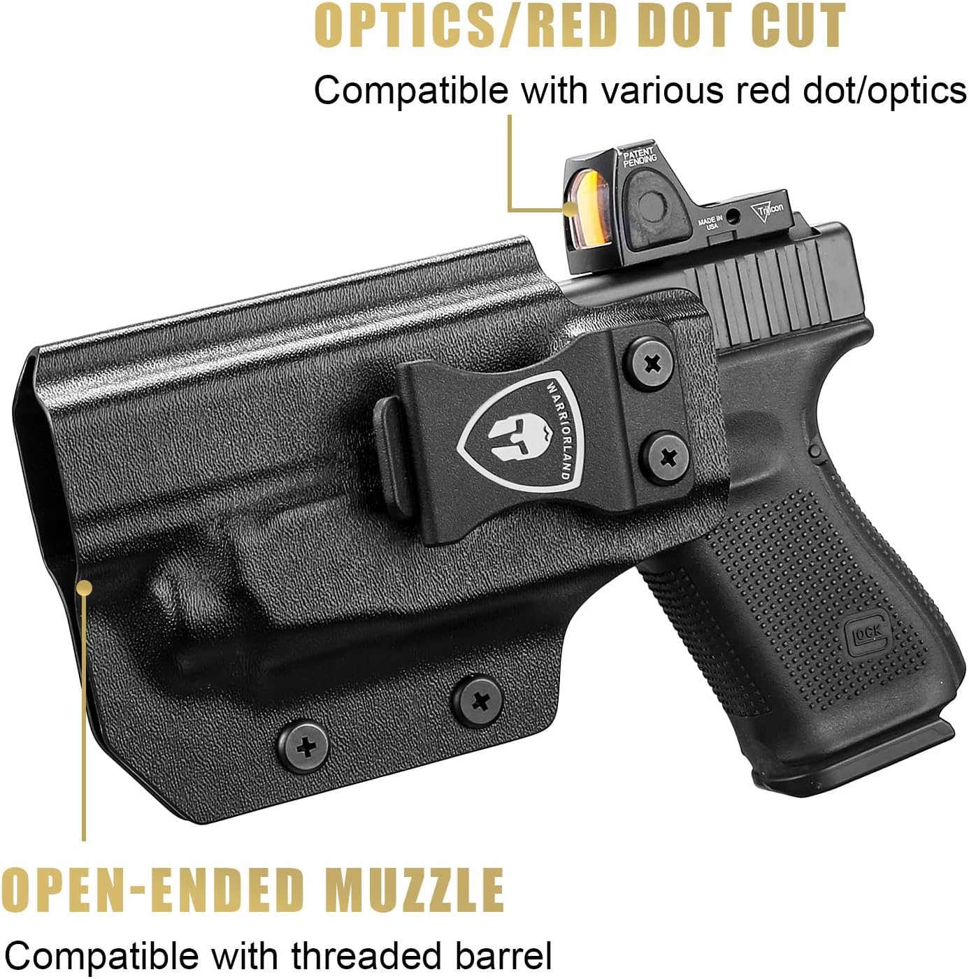 Warriorland Left Hand IWB Holster for Sig P365/P365XL, WLS-103/103G Compatible, Optic Ready Kydex (Holster Only)