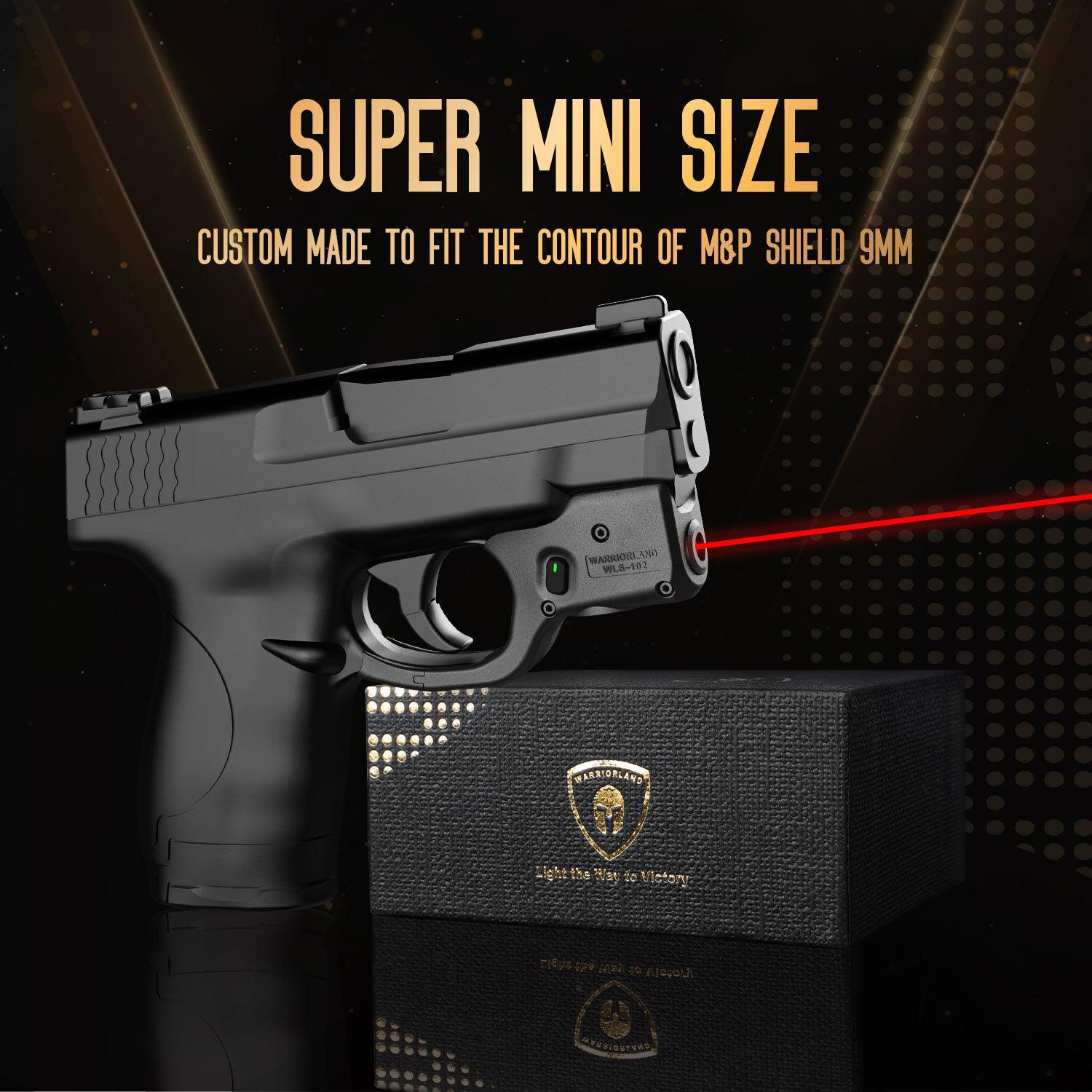 Red Laser Sight Tailored Fit M&P Shield 9mm/.40 Pistol (Not Fit M&P Shield Plus), Ultra Compact Shield 40 Beam Sight, Gun Sight with Ambidextrous On/Off Switch & Power Indicator, WLS-102|WARRIORLAND WARRIORLAND