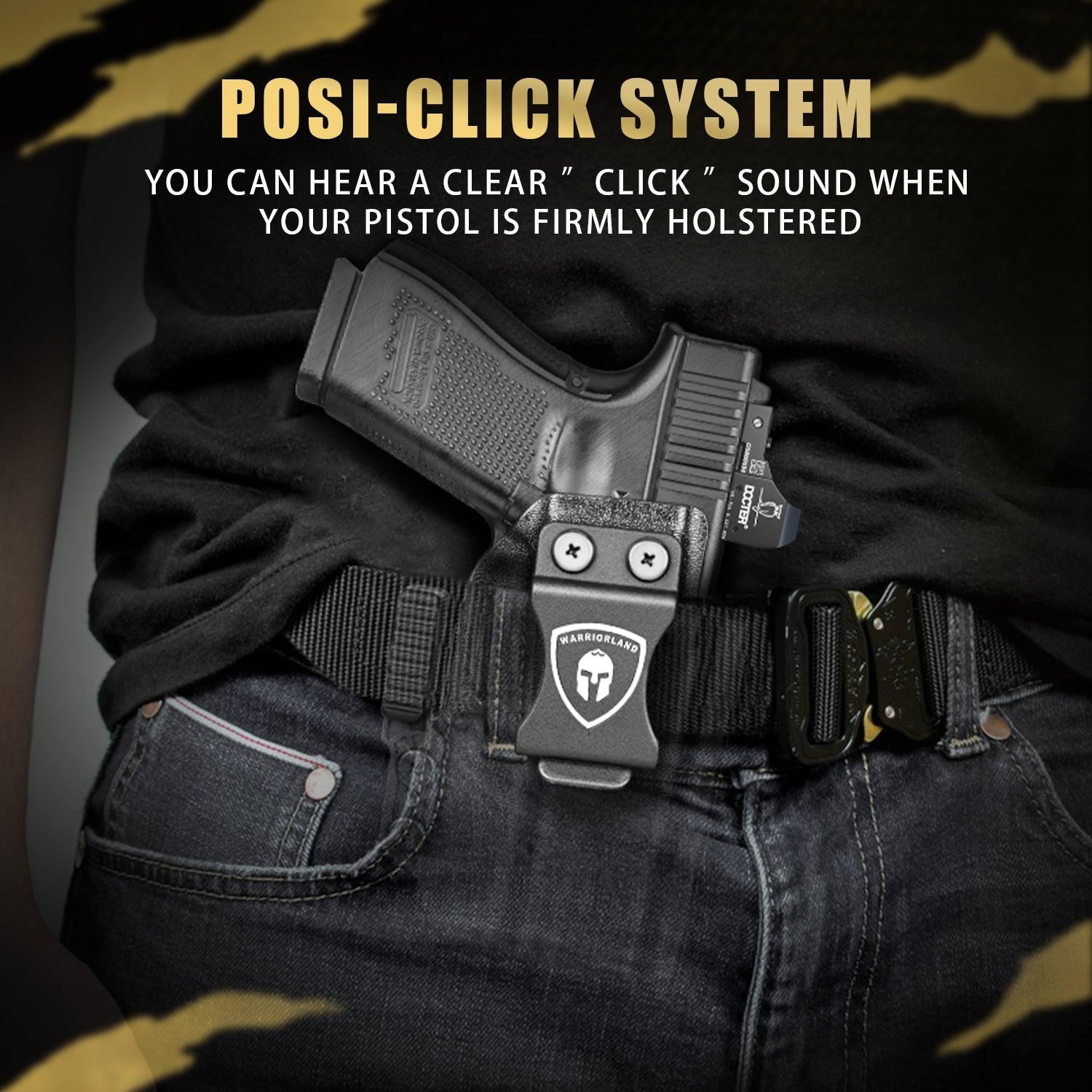 IWB Kydex Holster with Claw Attachment and Optic Cut Fit G20 / G21 (Gen 3 4 5) & G22 Gen 5 Pistol, Inside Waistband Appendix Carry G21 Holster, Adj. Cant & Retention, Right Hand|WARRIORLAND WARRIORLAND
