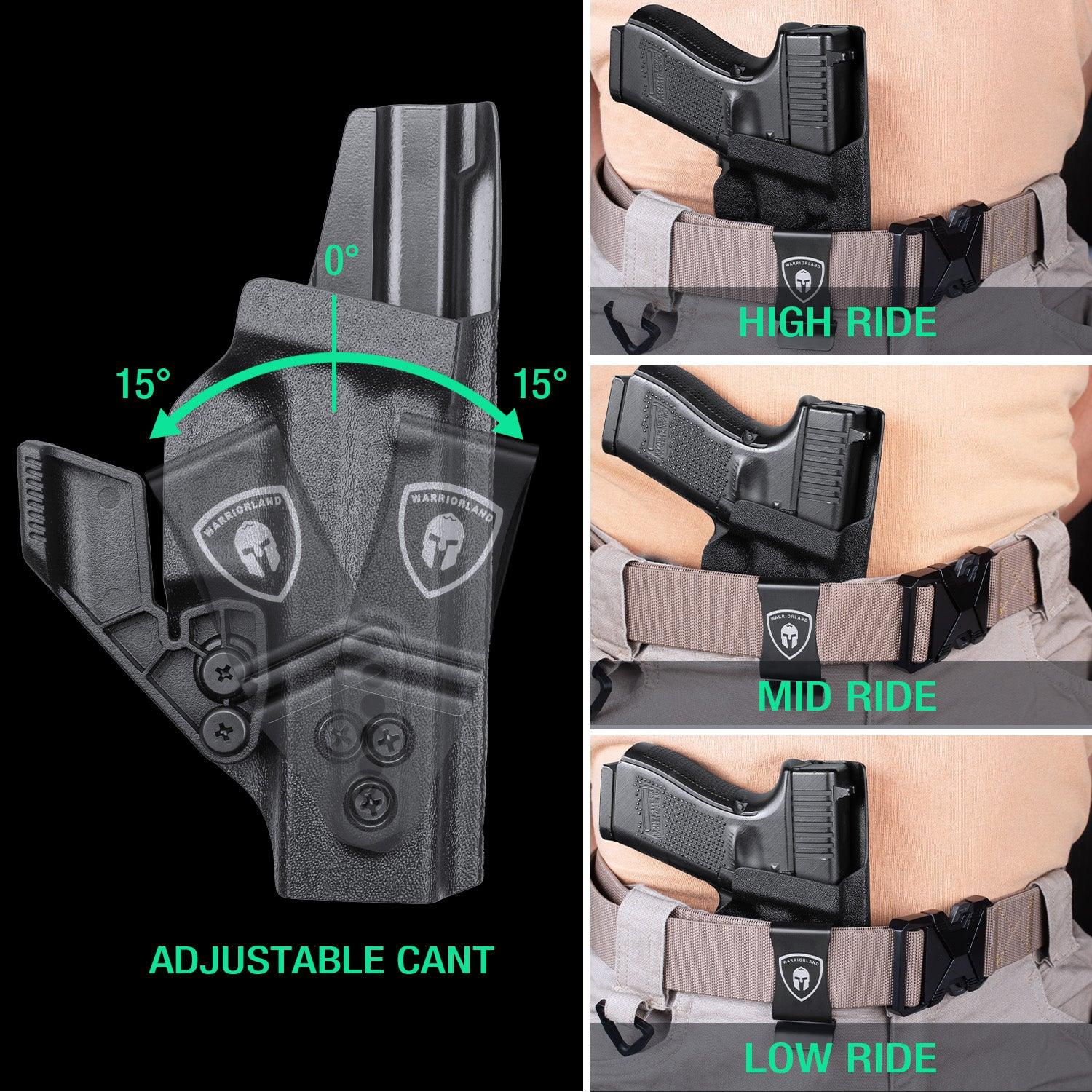 Glock 17 IWB Kydex Holster with Claw, Metal Belt Clip - Optic Ready, 0.06 inch Kydex | Right/Left Hand WARRIORLAND