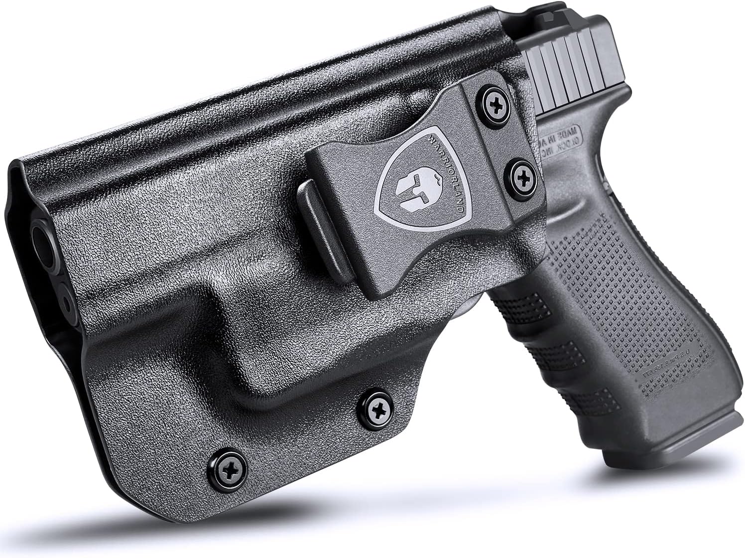 WARRIORLAND IWB Kydex Holster Compatible with Glock 17/19 Gen 3-5 & G23/32 Gen 3-4 & 19X/44/45 with TLR-6 /TLR-6 HL G, Inside Waistband Concealed Carry Holster, Adj. Cant & Retention WARRIORLAND