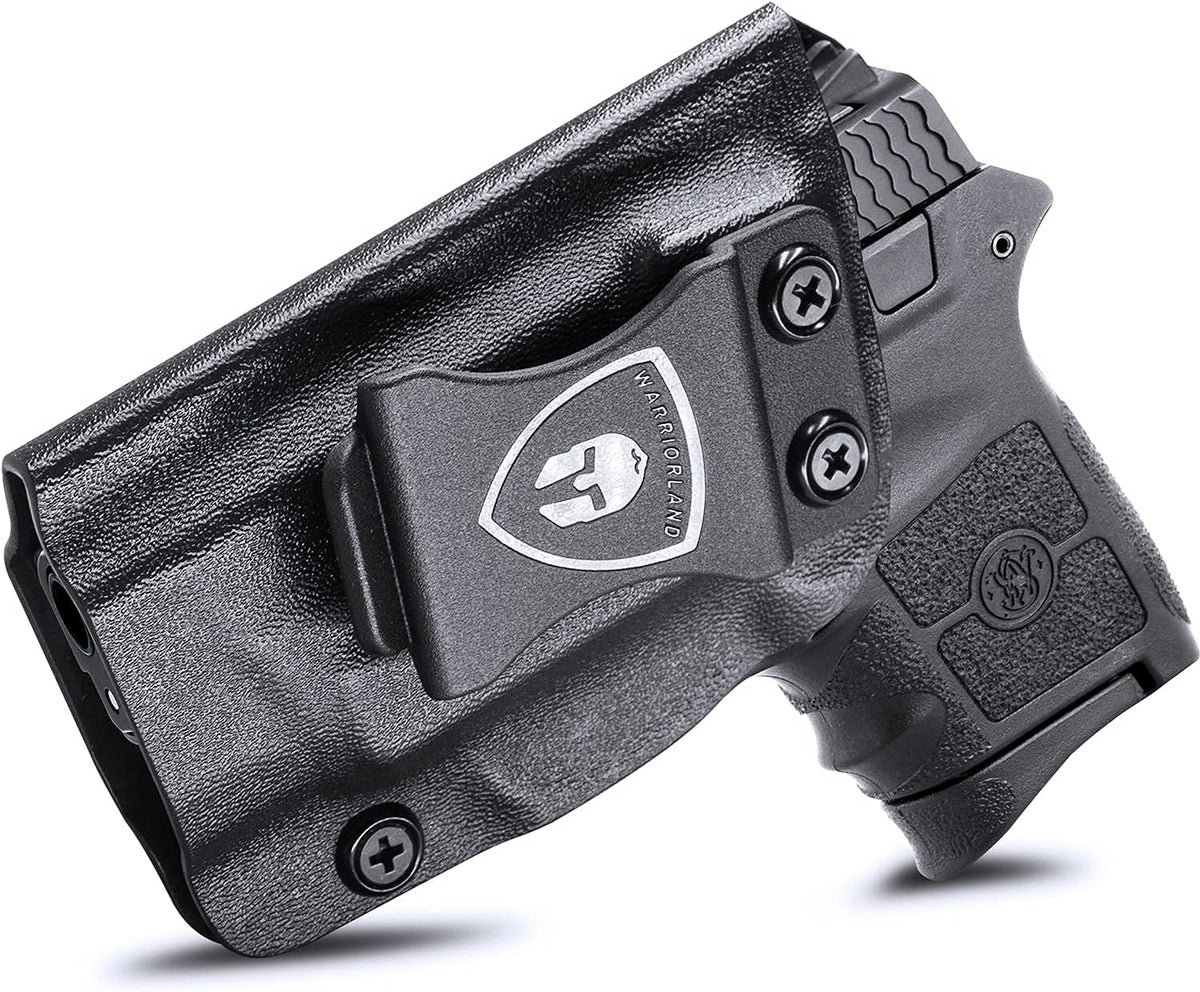 Bodyguard 380 Holster, IWB Kydex Holster Fits: Smith & Wesson M&P Bodyguard 380 / Bodyguard 380 with Integrated Crimson Trace Red Laser Pistol, Inside Waistband Concealed Carry, Adj. Cant & Retention WARRIORLAND