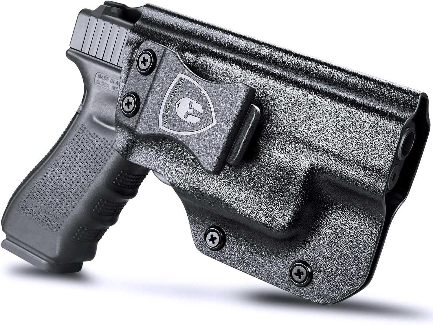 WARRIORLAND IWB Kydex Holster Compatible with Glock 17/19 Gen 3-5 & G23/32 Gen 3-4 & 19X/44/45 with TLR-6 /TLR-6 HL G, Inside Waistband Concealed Carry Holster, Adj. Cant & Retention WARRIORLAND