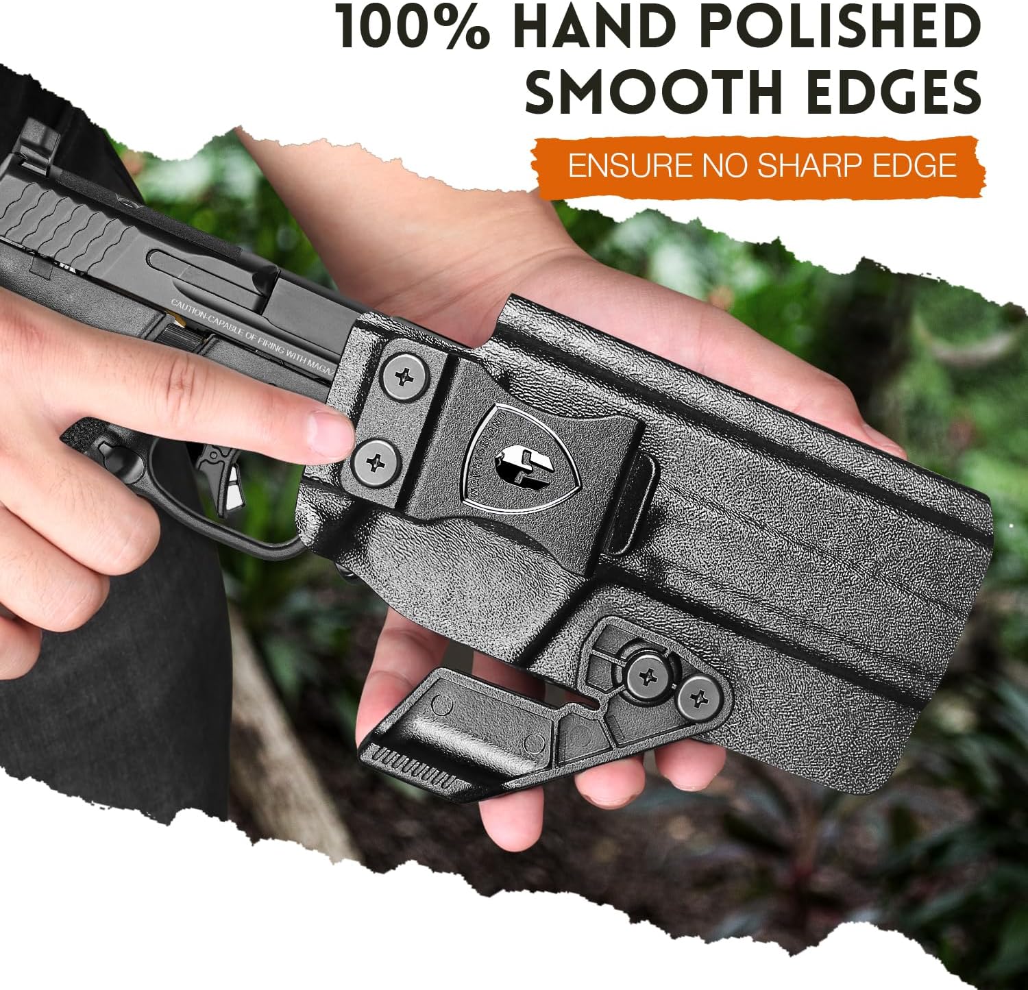 WARRIORLAND IWB Kydex Holster, Compatible with S&W M&P 9 M2.0 Competitor, Optic Cut Ready/Claw Attachment, Inside Waistband Conceal Carry, Adj. Retention & Cant, Open-Muzzle Design, Right Hand.