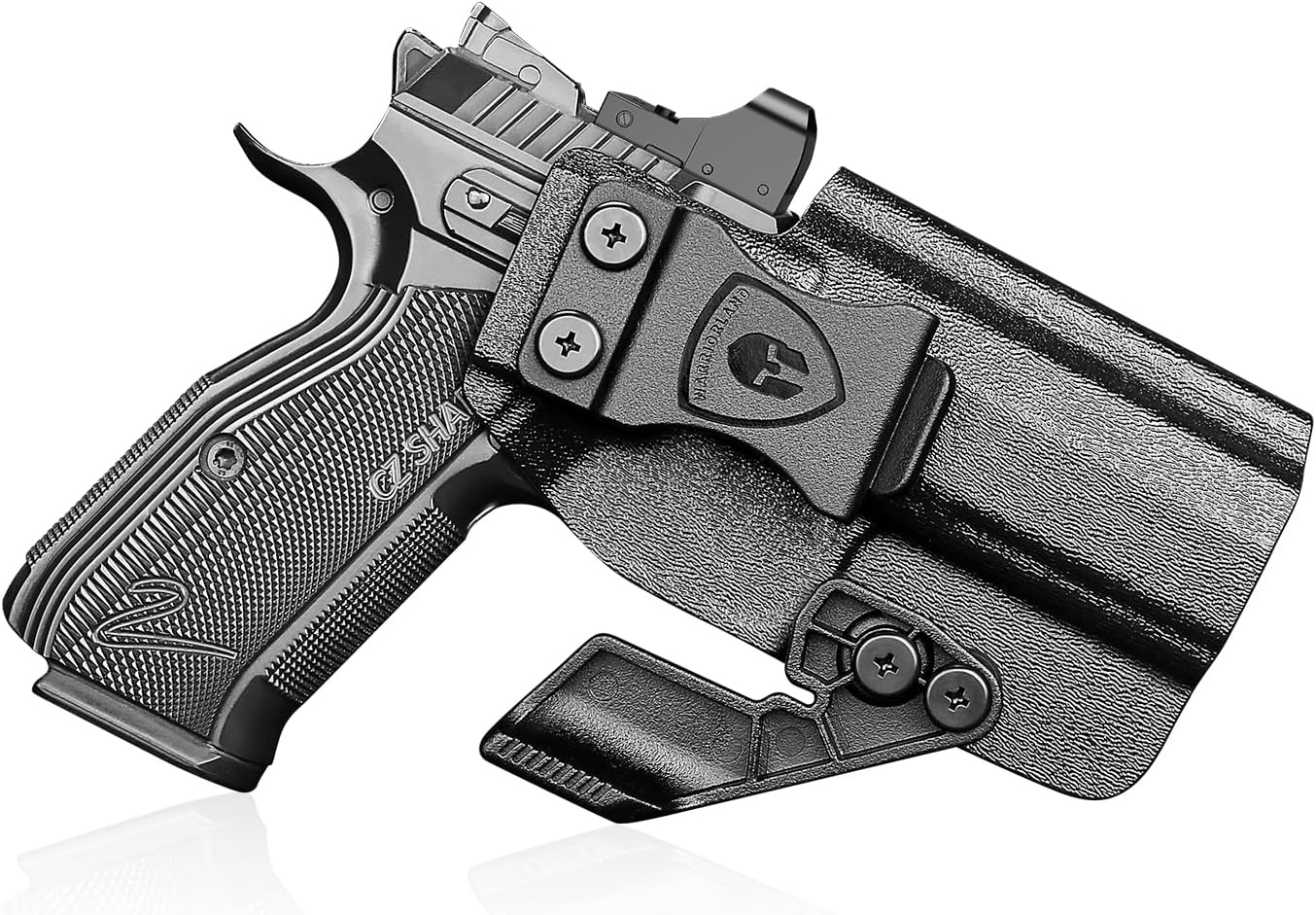 WARRIORLAND IWB Kydex Holster Compatible with CZ Shadow 2 Compact and CZ Shadow 2, Optic Cut & Claw, Inside Waistband Conceal Carry, Adj. Retention & Cant (Right Hand)