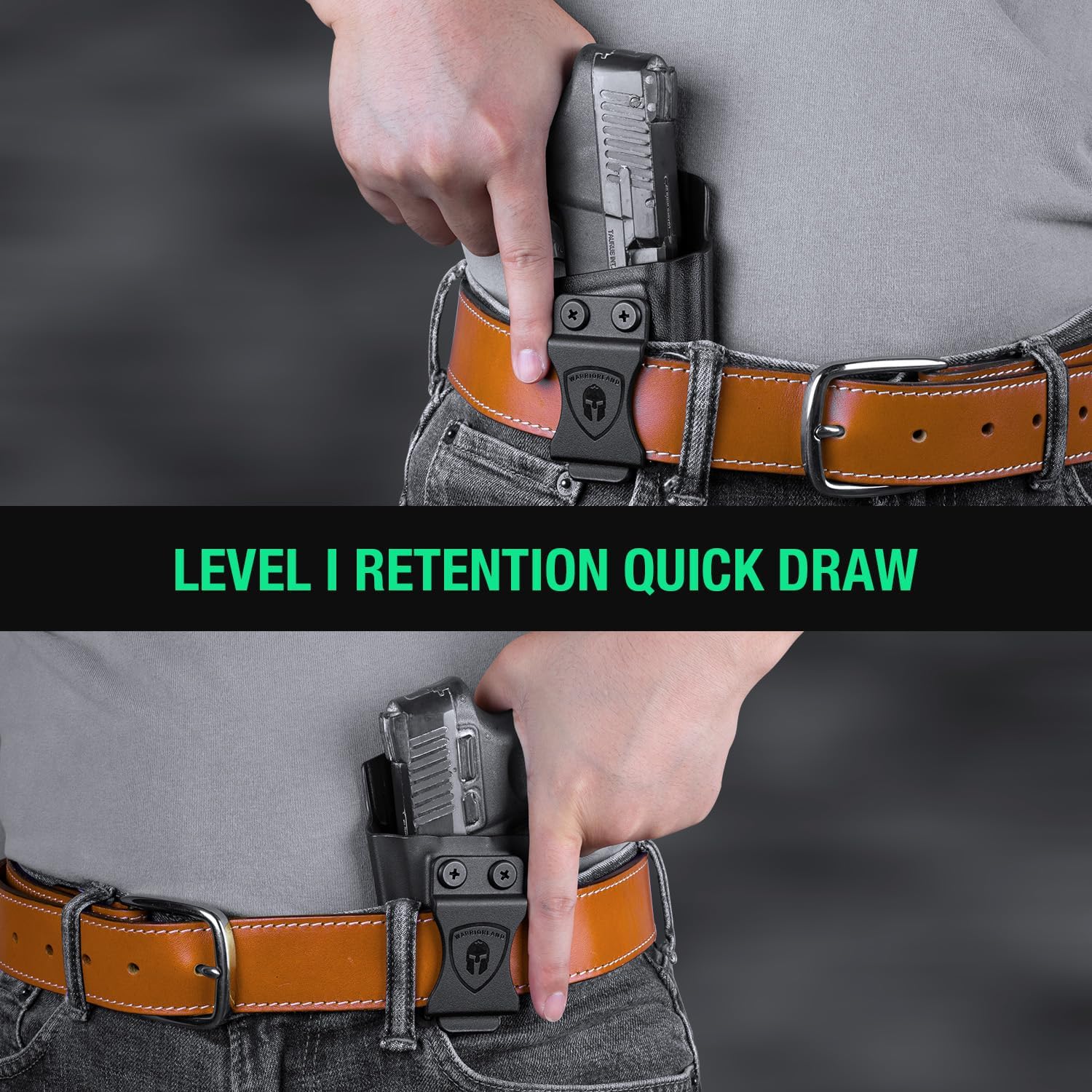 WARRIORLAND Concealed Carry Kydex Holster Fit for CZ P-10 C & CZ P-10 S, Inside Waistband IWB | Adjustable Cant | 'Posi-Click' Retention | Full Length Sweat Guard, Right Hand/Left Hand Option WARRIORLAND
