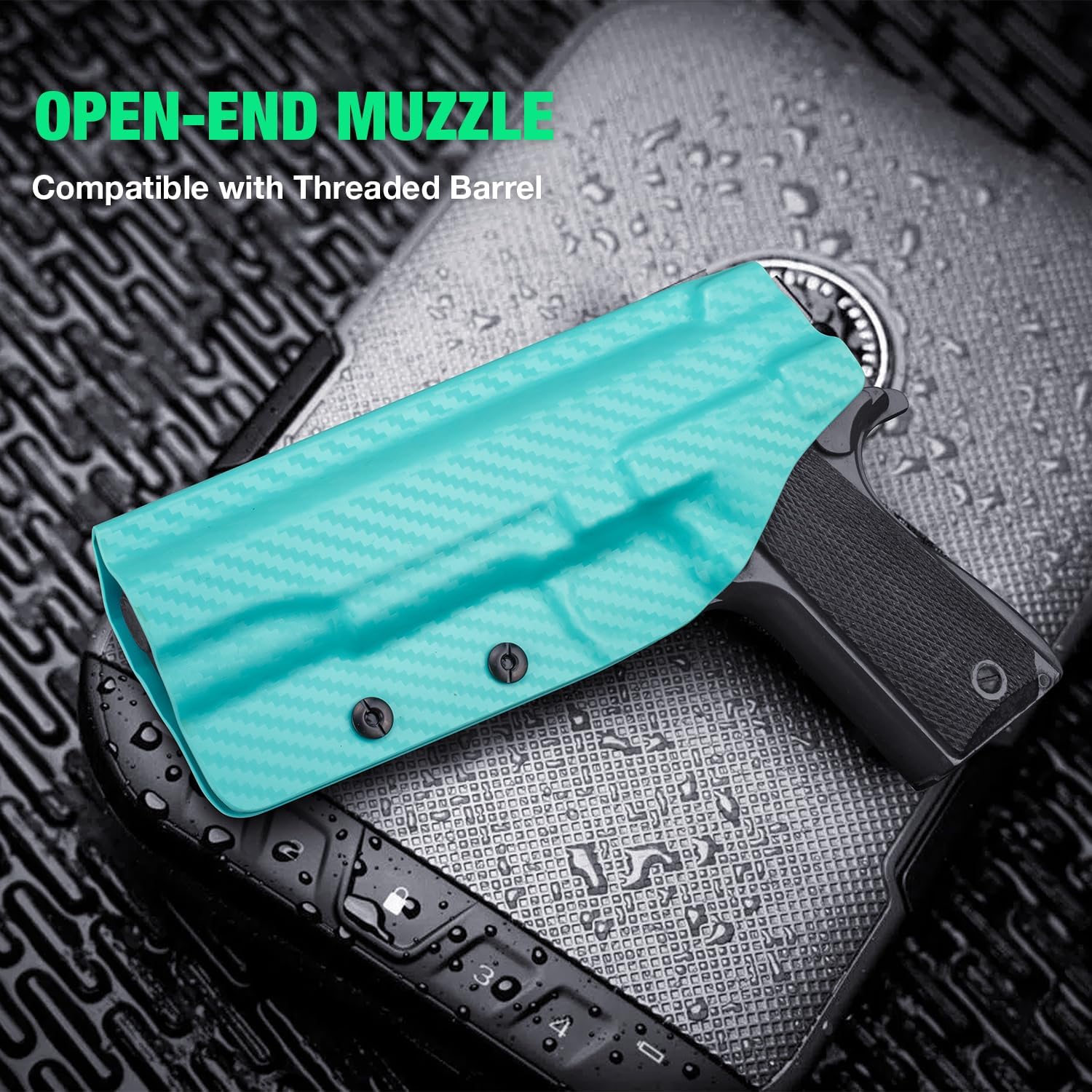 IWB Carbon Fiber Kydex Holsters Compatible with G17/19 - G43/43X MOS - P365/P365X - P320 - Taurus G2C/G3C - M&P 9mm M2.0 4"/4.25" - M&P Shield 9mm - Springfield Hellcat - 1911 5'' No Rail, Right WARRIORLAND WARRIORLAND