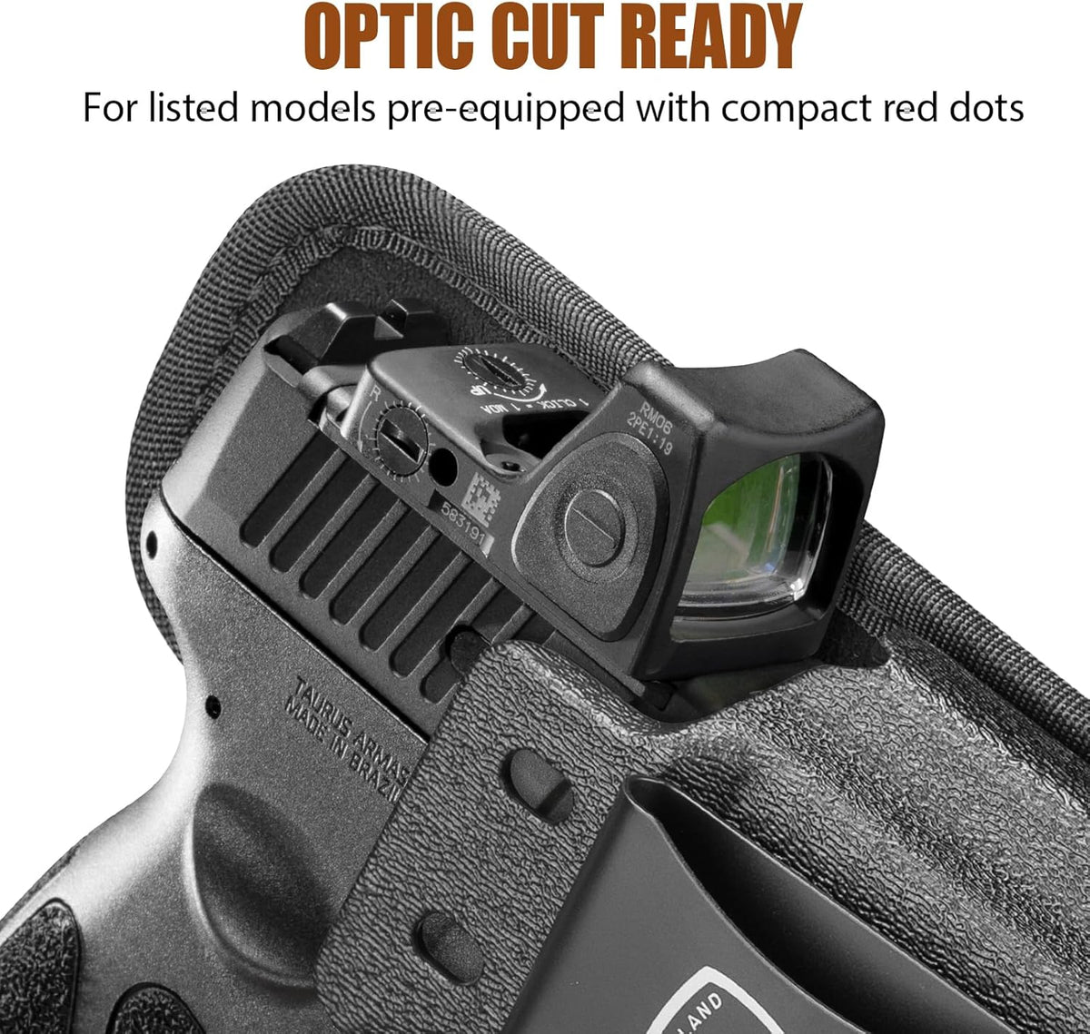 Taurus G2C / G3C / G3 / G2s / GX4 Carry / PT111 G2 / PT140 G2 IWB Hybrid Holster - WARRIORLAND Optic-Cut Right-Hand Concealed Carry, Adj. Height/Cant/Retention, Ultimate Comfort