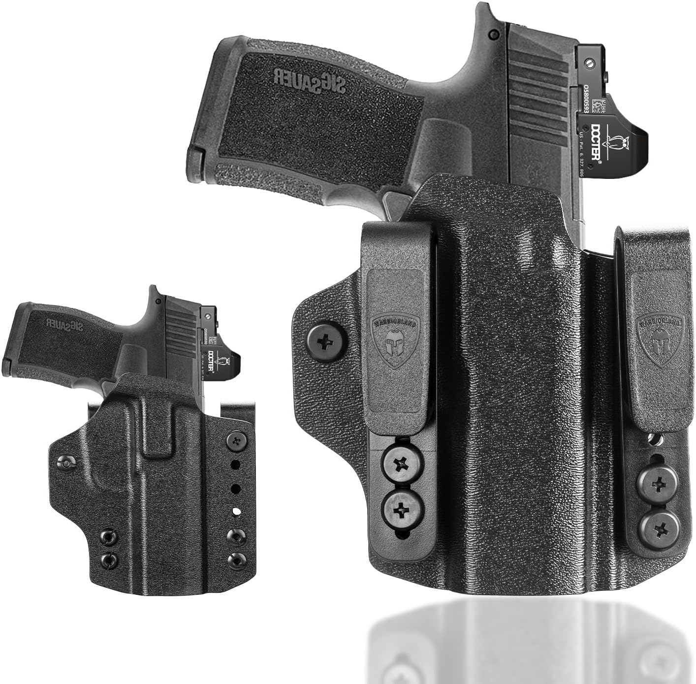 WARRIORLAND Sig Sauer P365 P365 XL P365 SAS P365X P365.380 ACP P365 ROSE.380 ACP IWB & OWB Convertible Holster Optics Cut: Sig Sauer P365 / P365 X & P365 XL, IWB OWB Combo Holster P365, 1.75 Belt Clip, Adjustable Ride Height, Right Hand WARRIORLAND