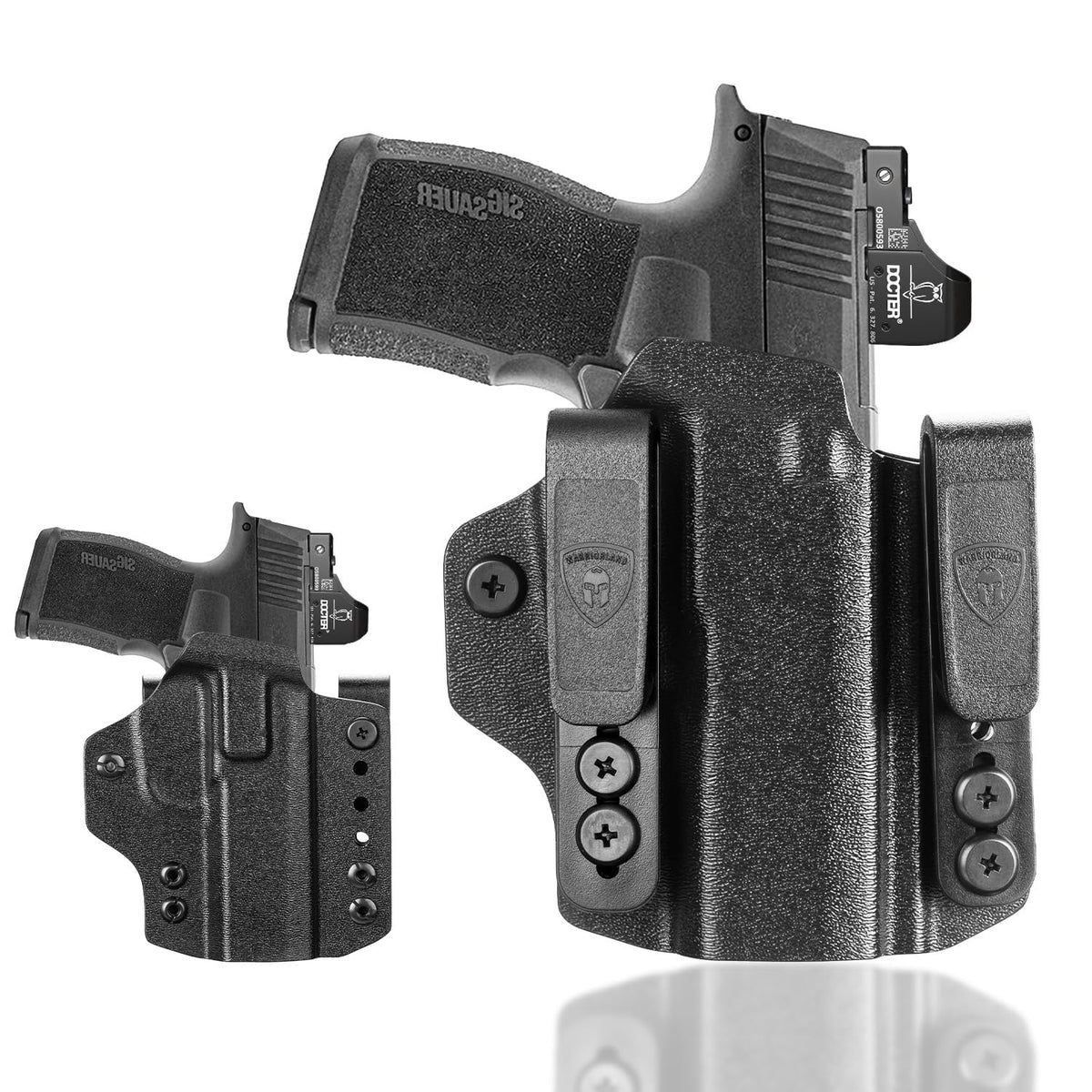WARRIORLAND Sig Sauer P365 P365 XL P365 SAS P365X P365.380 ACP P365 ROSE.380 ACP IWB & OWB Convertible Holster Optics Cut: Sig Sauer P365 / P365 X & P365 XL, IWB OWB Combo Holster P365, 1.75 Belt Clip, Adjustable Ride Height, Right Hand WARRIORLAND