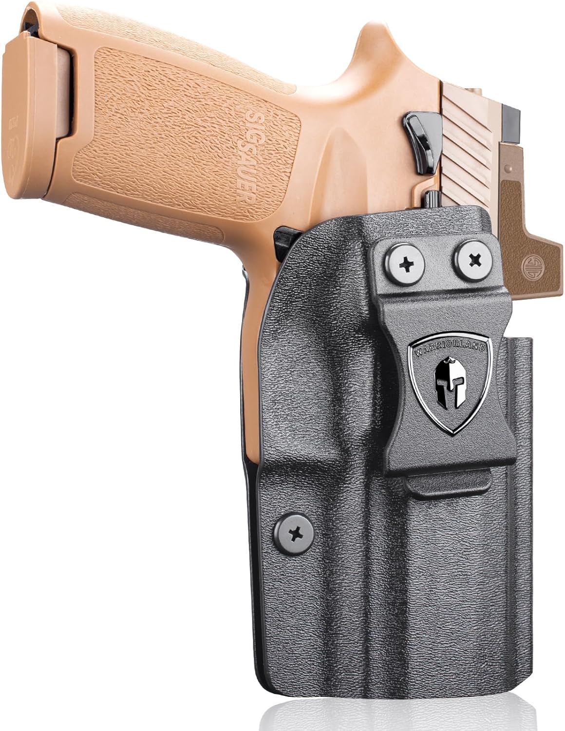 WARRIORLAND Kydex IWB Holster for Sig P320 Compact/XCompact/X-Carry/M18/M17/Full-Size/XFive Legion/DH3/AXG, Optics Cut, Adjustable Cant & Retention, Right Hand Concealed Carry WARRIORLAND