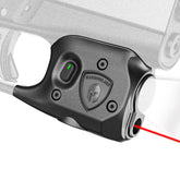 WARRIORLAND Pistol Light Laser Combo Fits Glock 42/43/43X/48 (No Rail), Compact 150-Lumen Trigger Mounted Tactical Weapon Light with Red Laser & White LED, Power Indicator & 3 Light Mode, SLL-105 WARRIORLAND