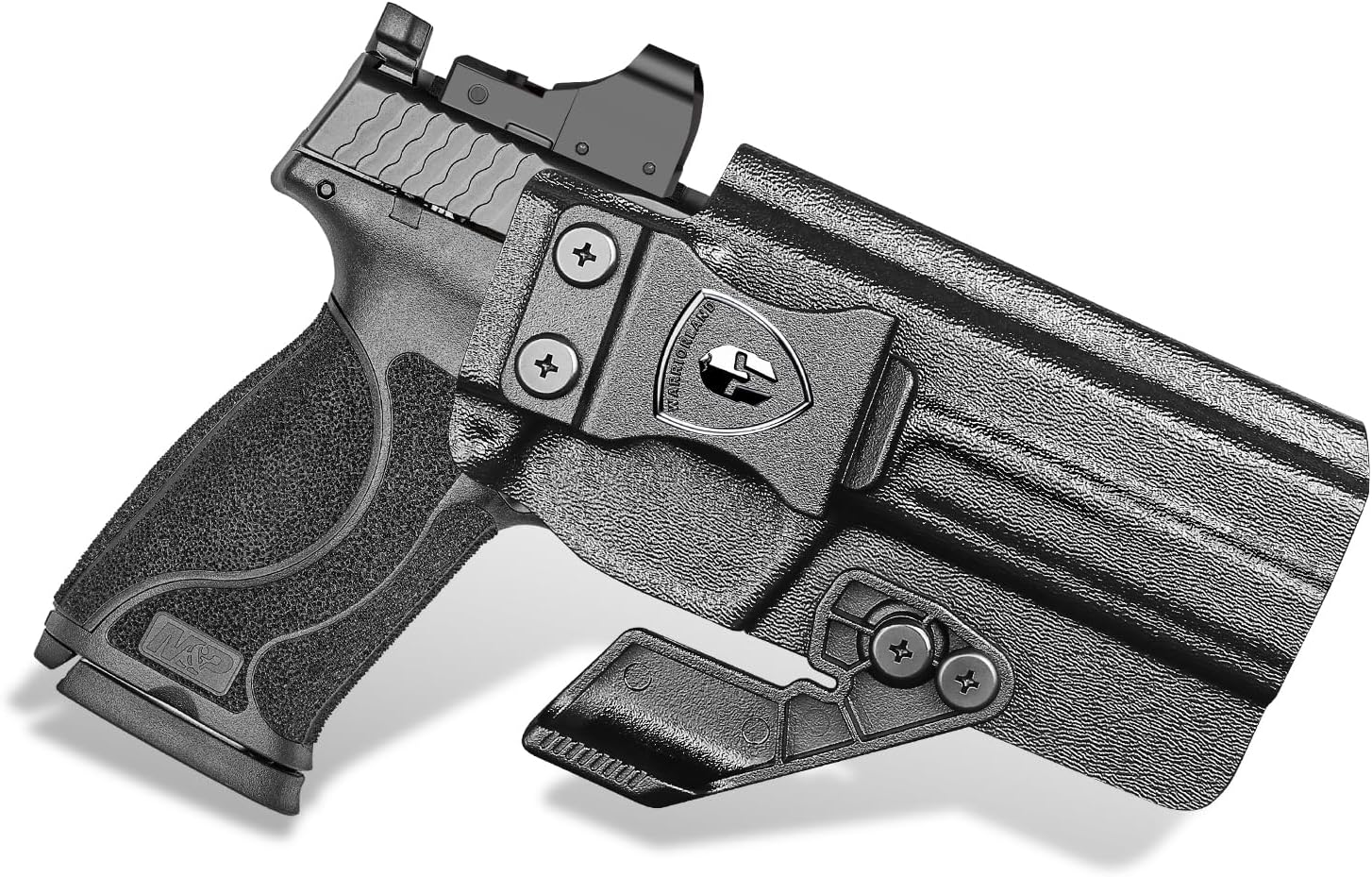 WARRIORLAND IWB Kydex Holster, Compatible with S&W M&P 9 M2.0 Competitor, Optic Cut Ready/Claw Attachment, Inside Waistband Conceal Carry, Adj. Retention & Cant, Open-Muzzle Design, Right Hand.