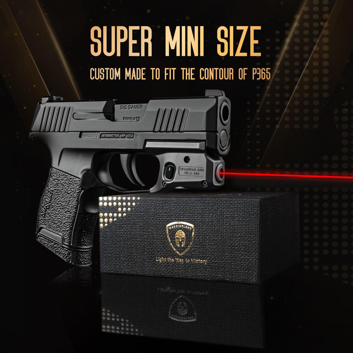 Red Laser Sight,Fit Sig Sauer P365 / P365X / P365XL,Ultra Compact P365 Beam Sight,with Ambidextrous On/Off Switch & Power Indicator|WARRIORLAND WARRIORLAND