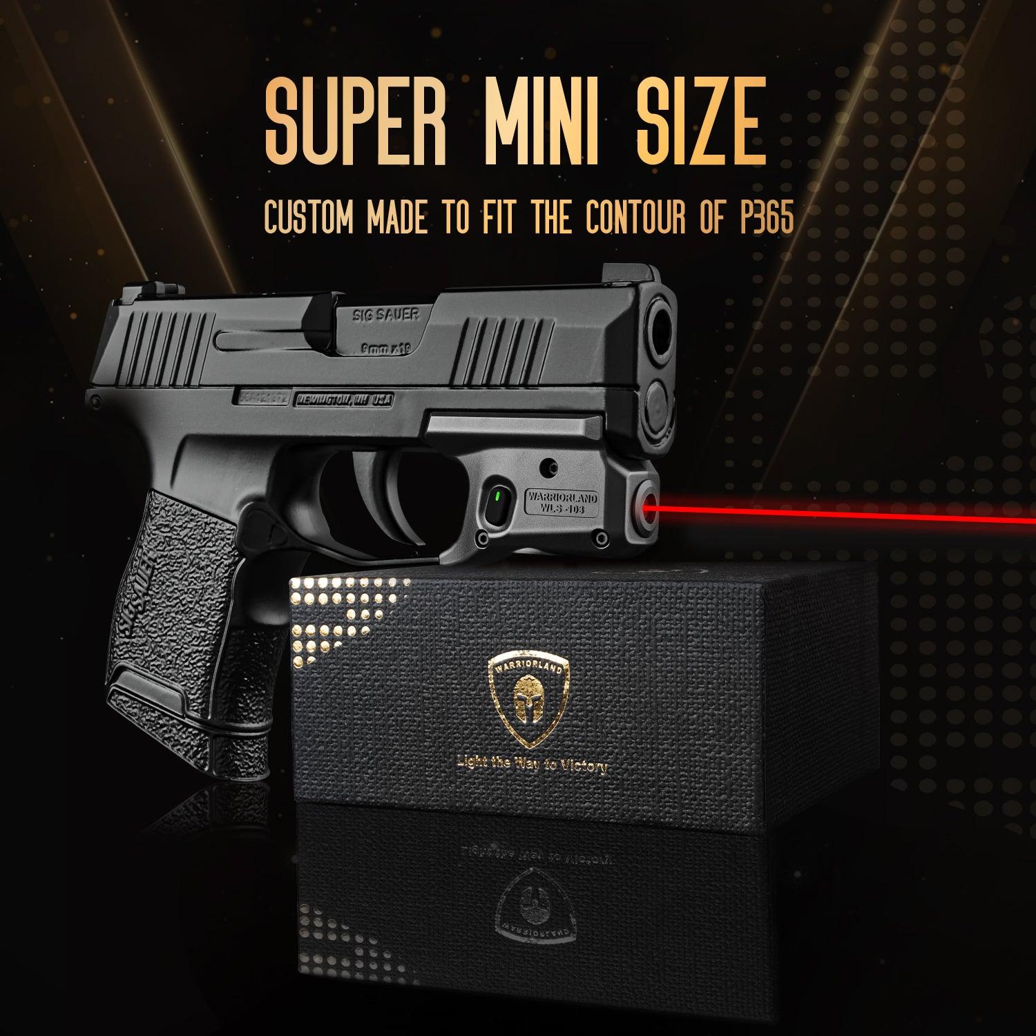 Red Laser Sight,Fit Sig Sauer P365 / P365X / P365XL,Ultra Compact P365 Beam Sight,with Ambidextrous On/Off Switch & Power Indicator|WARRIORLAND WARRIORLAND