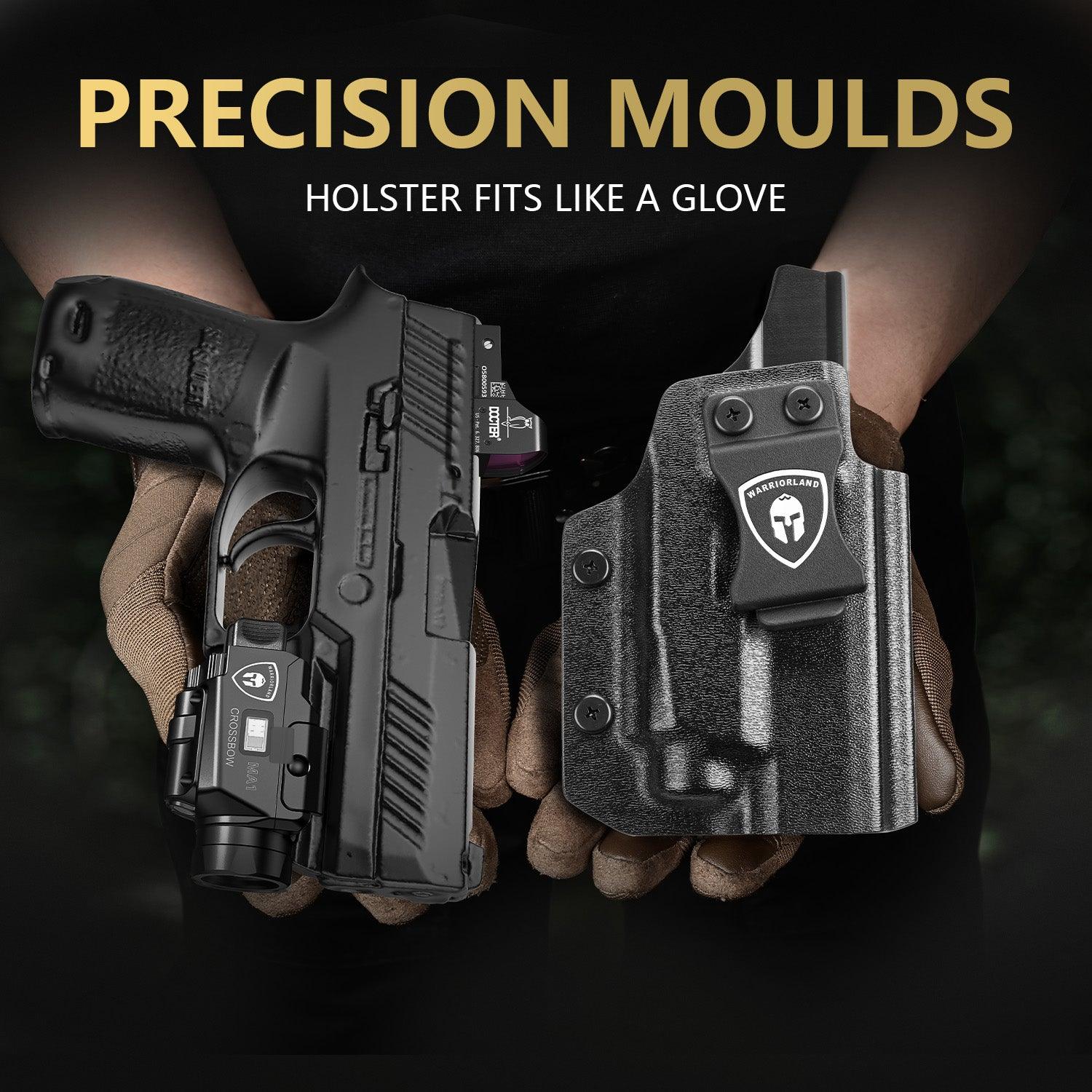 Universal Light Laser Combo with P320 Compact M18 Holster, Green Beam & LED Tactical Light, USB Rechargeable Flashlight-Screen Displays Battery Status, Crossbow MA1 w/ P320 M18 Holster|WARRIORLAND WARRIORLAND