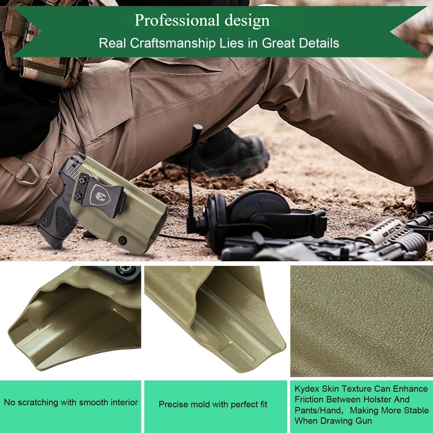 Taurus Concealed Holster G2C G3C Millennium PT111 G2 PT140 Tan Right/ Left Handed | WARRIORLAND WARRIORLAND