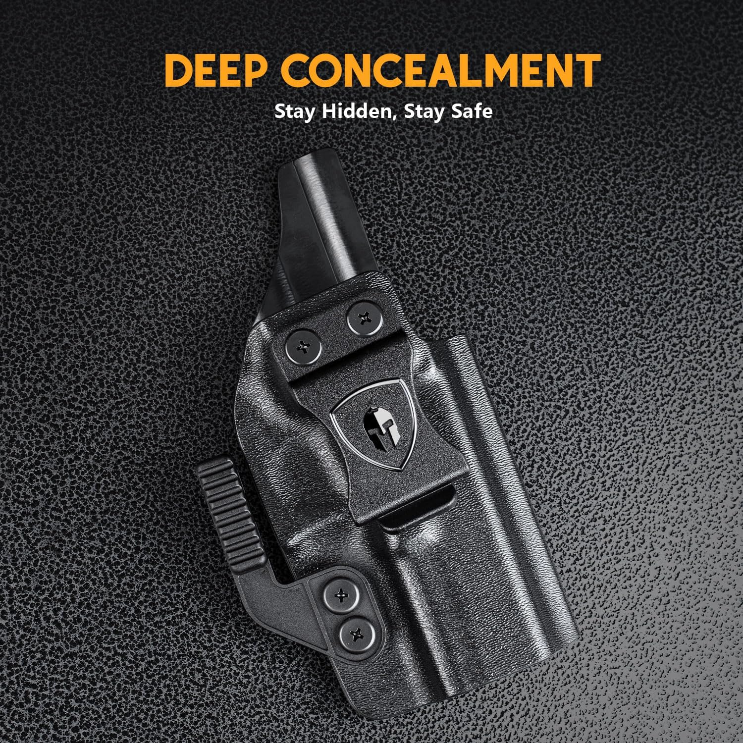 WARRIORLAND IWB Kydex Holster Compatible with Glock 17/19 Gen (3-5) & 23/32 Gen(3-4) & 19X/ 44/45, Inside Waistband Appendix Conceal Carry, with Claw & Adj. Retention & Cant, Right Hand
