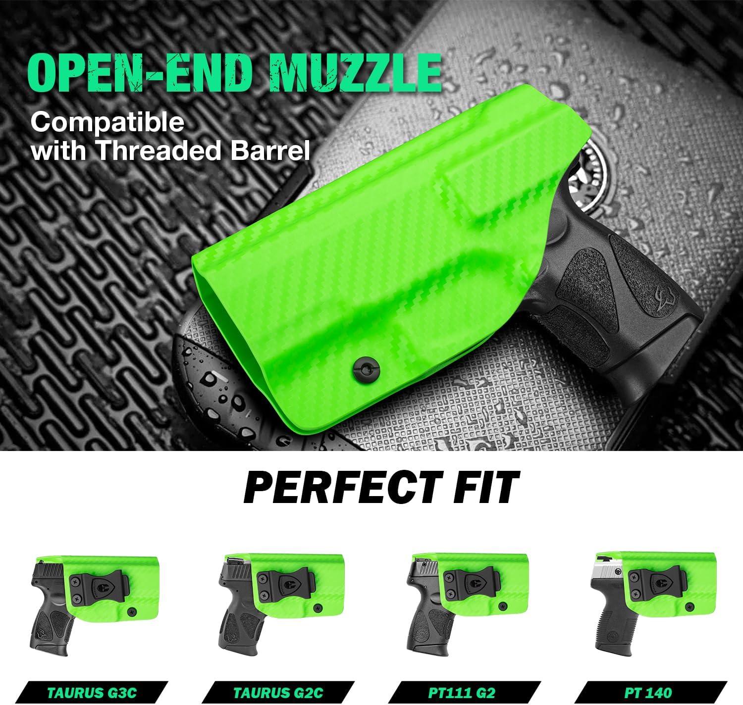 Taurus G2C / G3C / Millennium PT111 G2 / PT140, Colorful Carbon Fiber IWB Holster, Right Hand | Warriorland WARRIORLAND