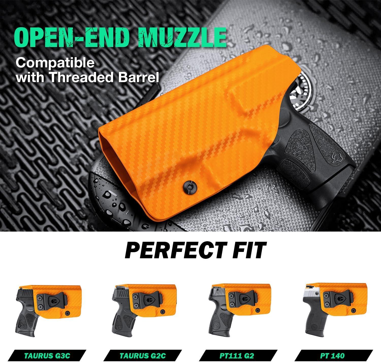 Taurus G2C / G3C / Millennium PT111 G2 / PT140, Colorful Carbon Fiber IWB Holster, Right Hand | Warriorland WARRIORLAND