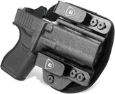 WARRIORLAND Hybrid Kydex & Nylon Holster, Optional for Glock 43/43X/ 43X MOS, Optics Cut & Open Muzzle, Concealed Carry Right Hand.