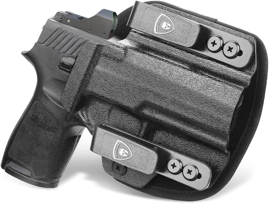 WARRIORLAND Hybrid Kydex & Nylon Holster, Optional for Sig Sauer P320 Compact / P320-M18 / P320 X Carry, Optics Cut & Open Muzzle, Concealed Carry.