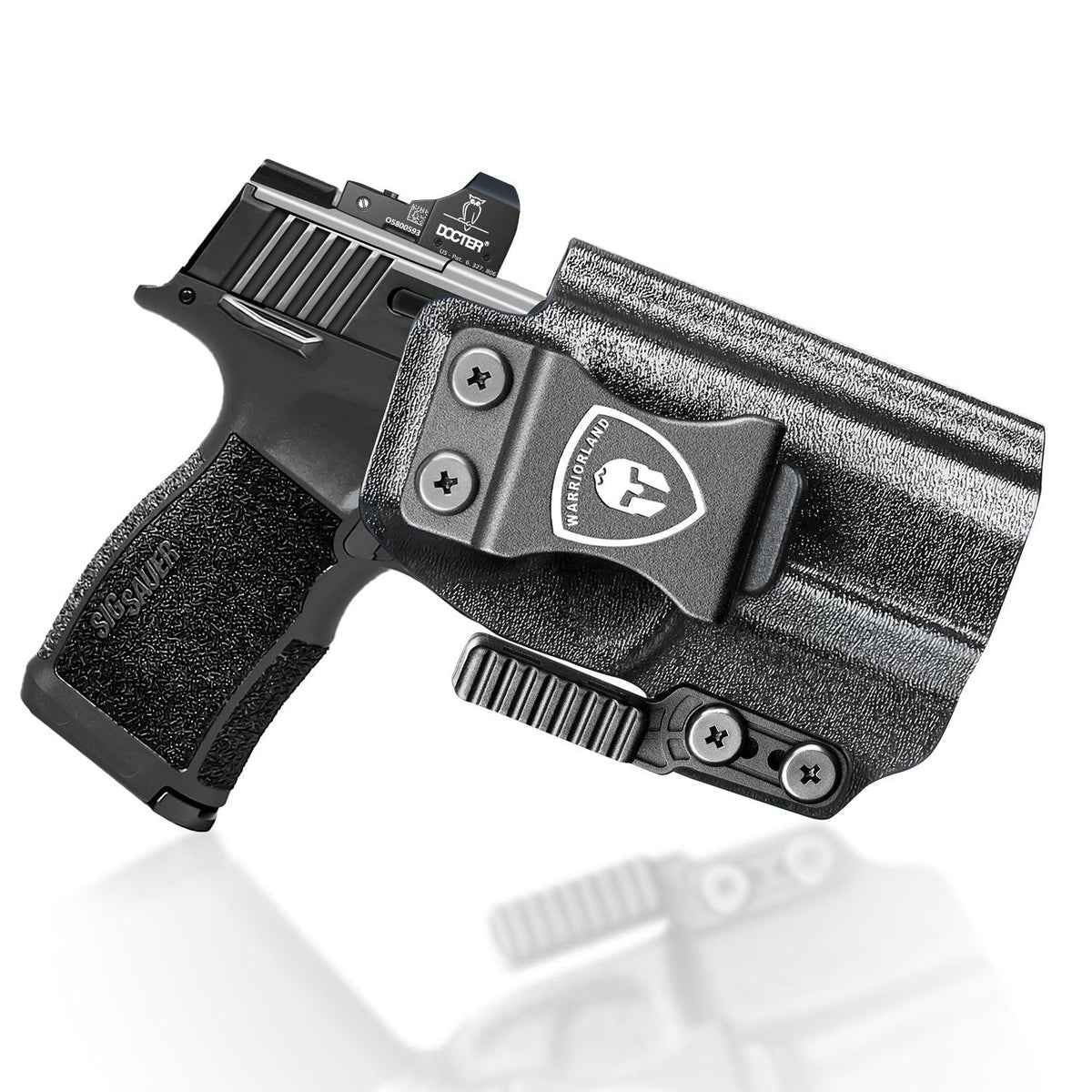 Sig P365XL IWB Kydex Holster with Claw Attachment and Optic Cut: Sig Sauer P365XL only, Inside Waistband Appendix Carry P365XL Holster, Adj. Cant & Retention, Right Hand| WARRIORLAND WARRIORLAND