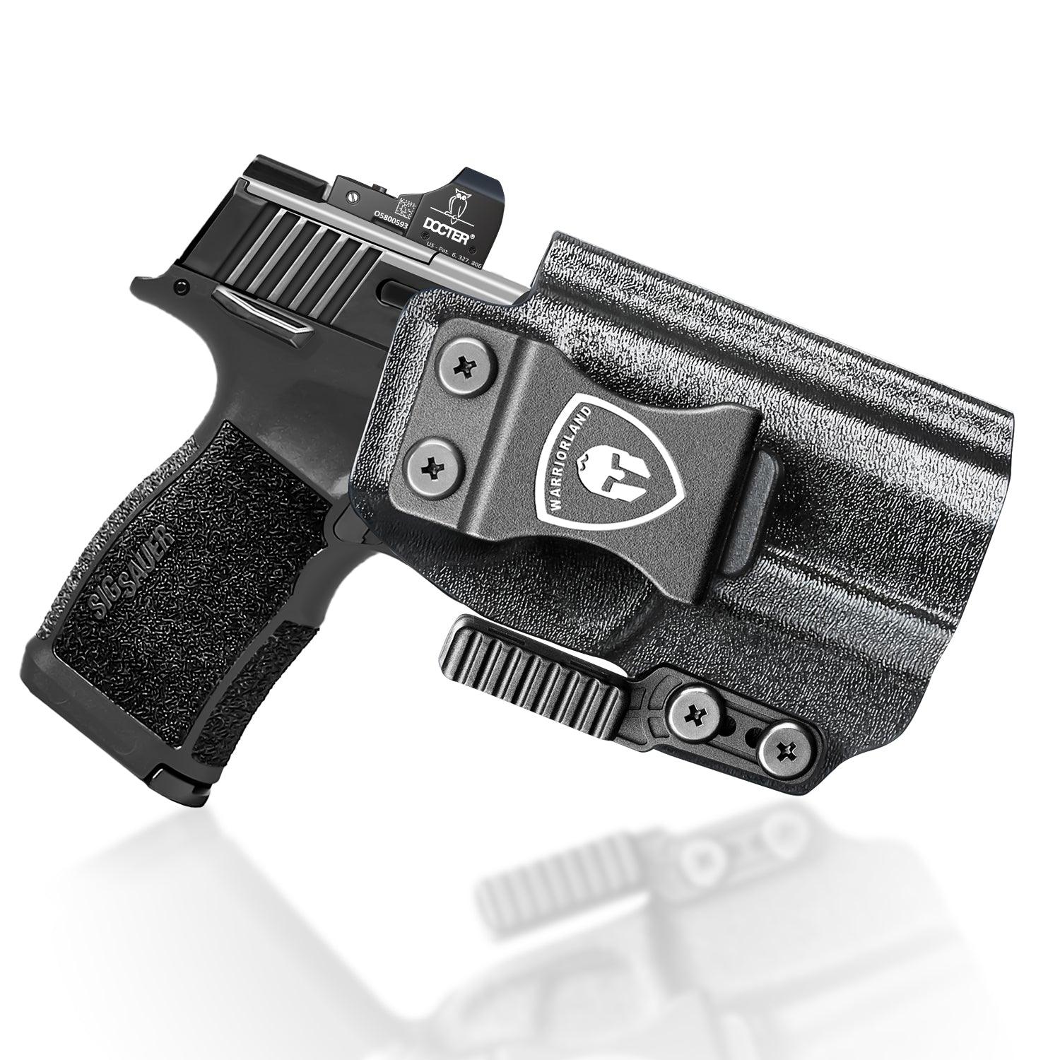 Sig P365XL IWB Kydex Holster with Claw Attachment and Optic Cut: Sig Sauer P365XL only, Inside Waistband Appendix Carry P365XL Holster, Adj. Cant & Retention, Right Hand| WARRIORLAND WARRIORLAND