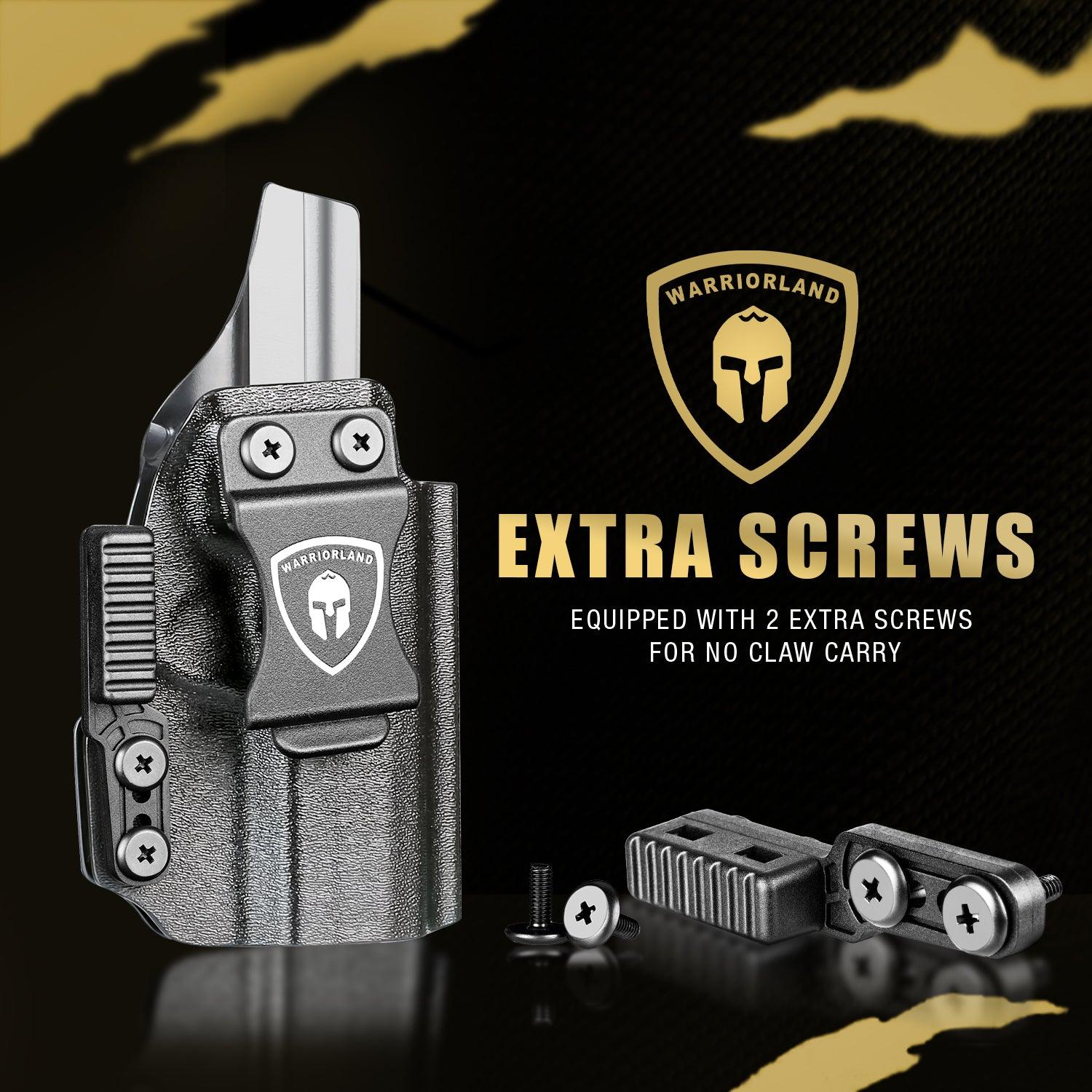 Sig P365XL IWB Kydex Holster with Claw Attachment and Optic Cut: Sig Sauer P365XL only, Inside Waistband Appendix Carry P365XL Holster, Adj. Cant & Retention, Right Hand| WARRIORLAND WARRIORLAND