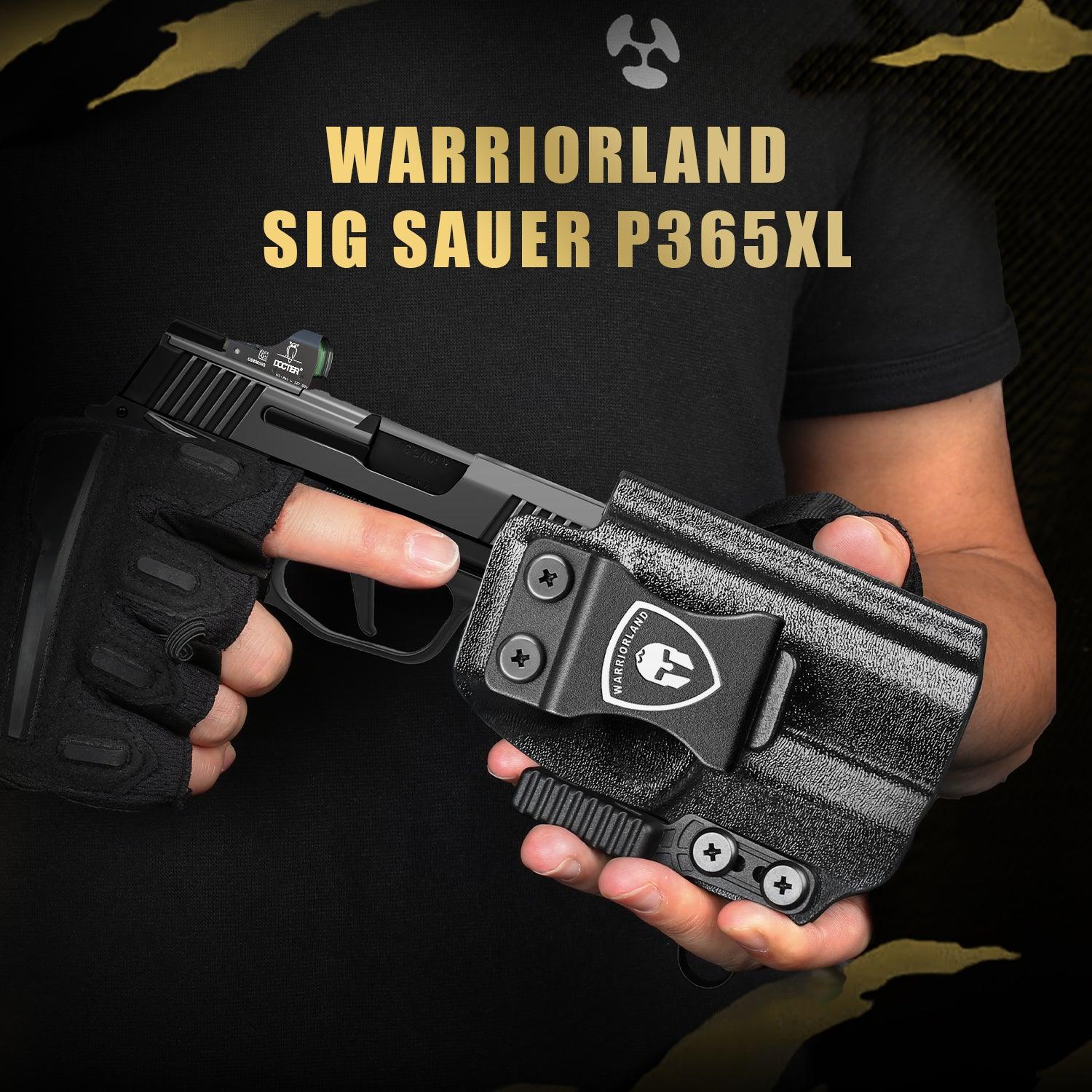 Sig P365XL IWB Kydex Holster with Claw Attachment and Optic Cut: Sig Sauer P365XL only, Inside Waistband Appendix Carry P365XL Holster, Adj. Cant & Retention, Right Hand| WARRIORLAND WARRIORLAND