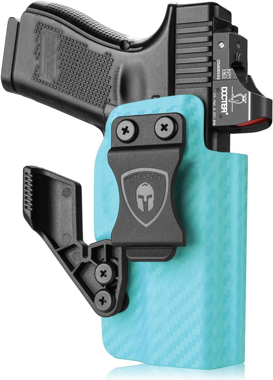 Glock17/19/19X/44/45 Gen(1-5) & Glock 23/32 Gen(3-4) IWB Carbon Fiber Kydex Holser,Red Dot Optics Cut, Wing/Claw Conceal Carry| WARRIORLAND WARRIORLAND