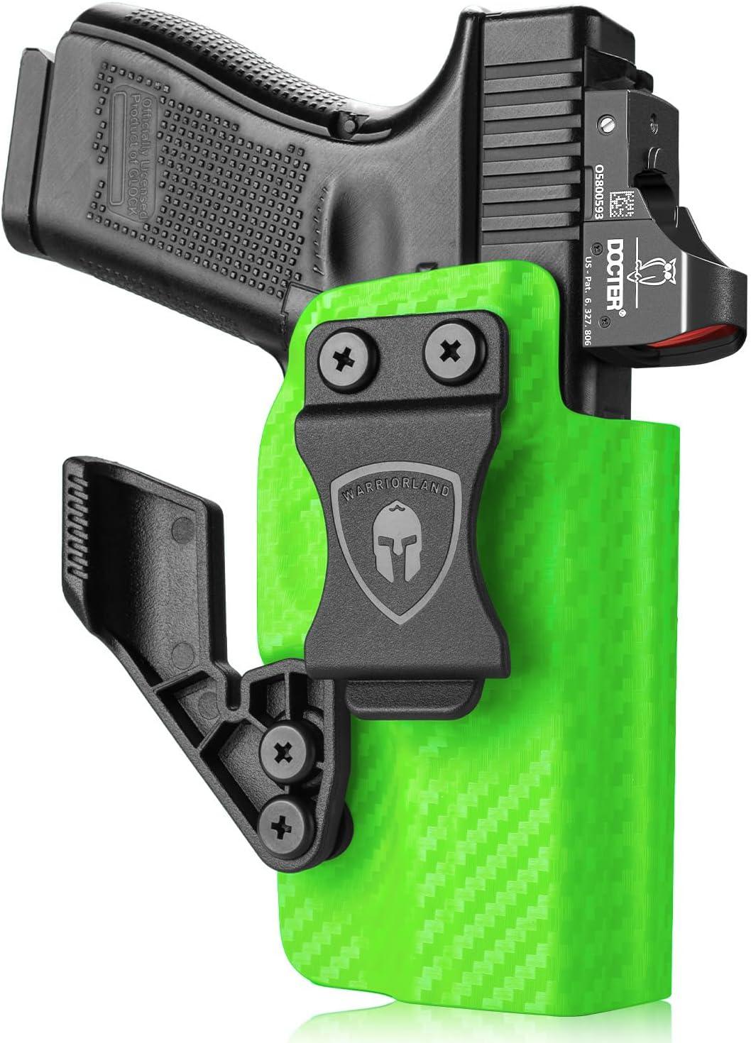 Glock17/19/19X/44/45 Gen(1-5) & Glock 23/32 Gen(3-4) IWB Carbon Fiber Kydex Holser,Red Dot Optics Cut, Wing/Claw Conceal Carry| WARRIORLAND WARRIORLAND