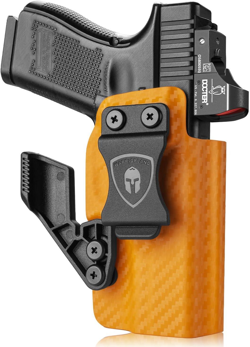 Glock17/19/19X/44/45 Gen(1-5) & Glock 23/32 Gen(3-4) IWB Carbon Fiber Kydex Holser,Red Dot Optics Cut, Wing/Claw Conceal Carry| WARRIORLAND WARRIORLAND