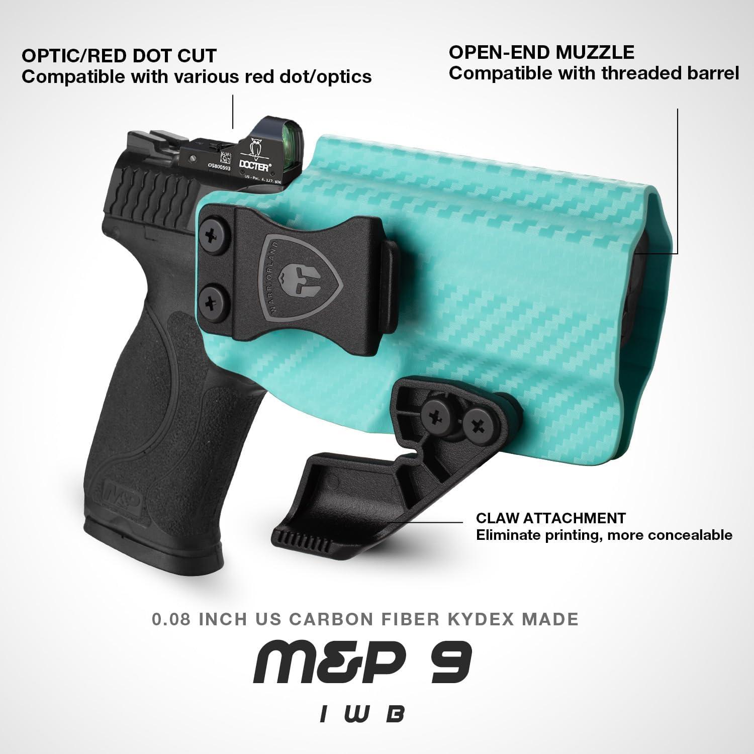 Smith & Wesson M&P 9mm/.40 M2.0 4" / 4.25" IWB Carbon Fiber Kydex Holster, Right Hand | WARRIORLAND WARRIORLAND