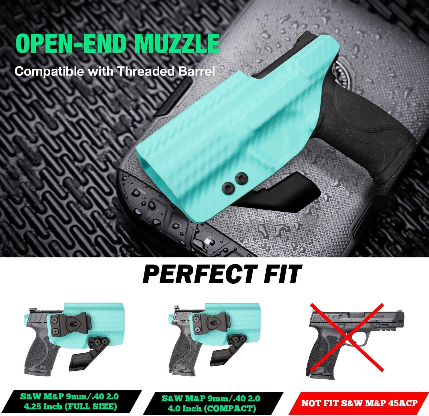 Smith & Wesson M&P 9mm/.40 M2.0 4" / 4.25" IWB Carbon Fiber Kydex Holster, Right Hand | WARRIORLAND WARRIORLAND