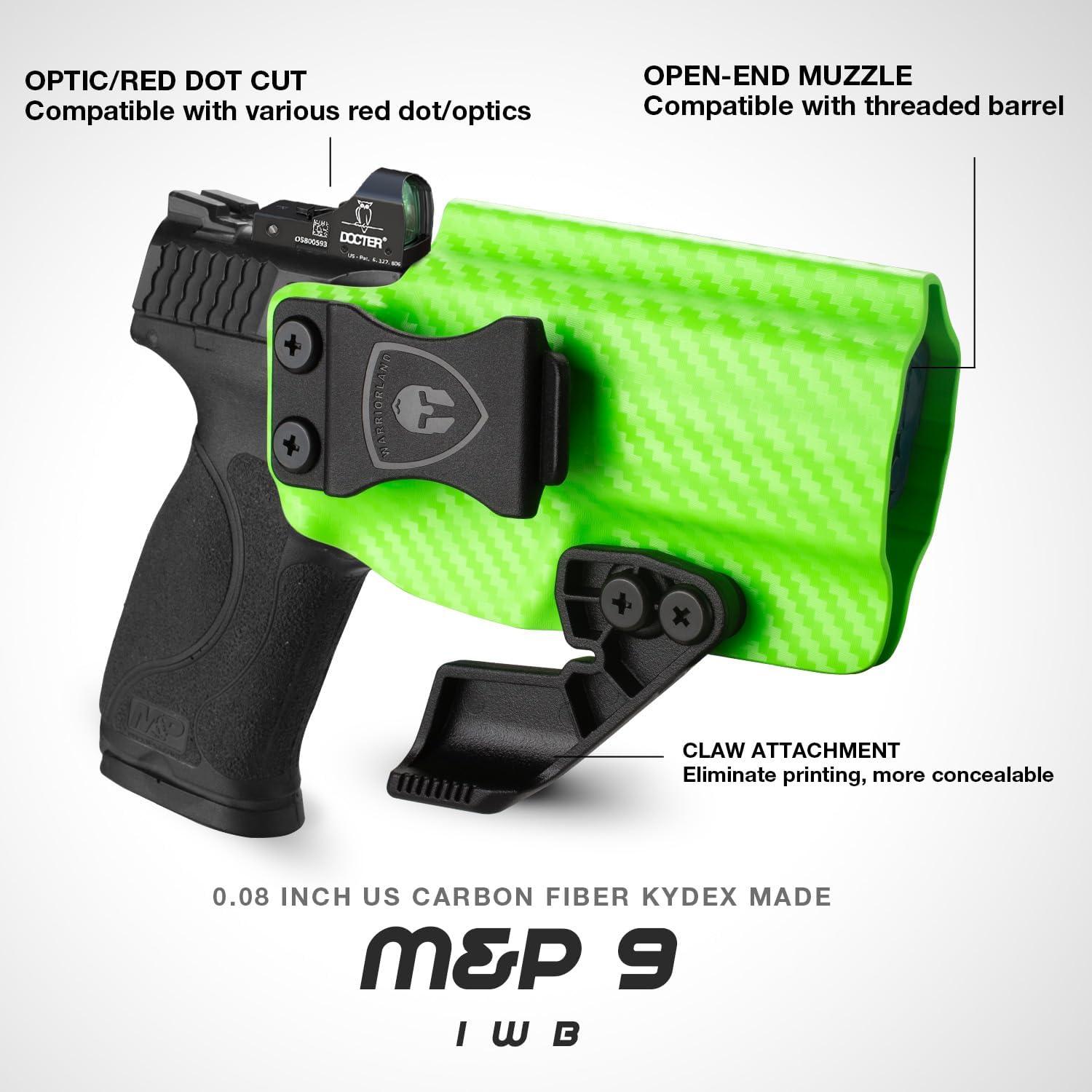 Smith & Wesson M&P 9mm/.40 M2.0 4" / 4.25" IWB Carbon Fiber Kydex Holster, Right Hand | WARRIORLAND WARRIORLAND