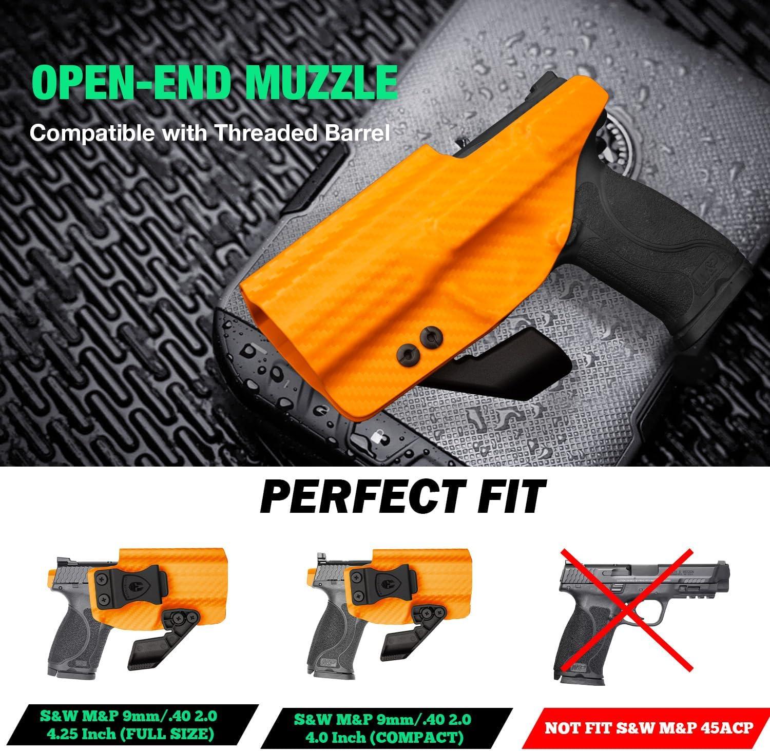 Smith & Wesson M&P 9mm/.40 M2.0 4" / 4.25" IWB Carbon Fiber Kydex Holster, Right Hand | WARRIORLAND WARRIORLAND