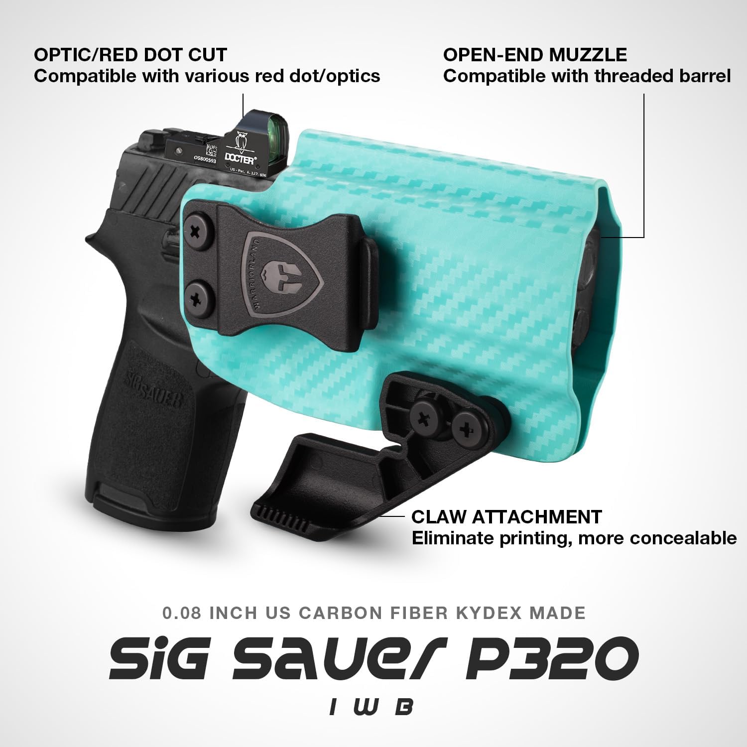 Sig Sauer P320 Full Size / P320 M17, Colorful Carbon Fiber IWB Holster, Right Hand | Warriorland WARRIORLAND