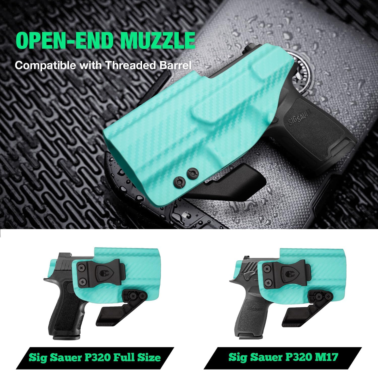 Sig Sauer P320 Full Size / P320 M17, Colorful Carbon Fiber IWB Holster, Right Hand | Warriorland WARRIORLAND