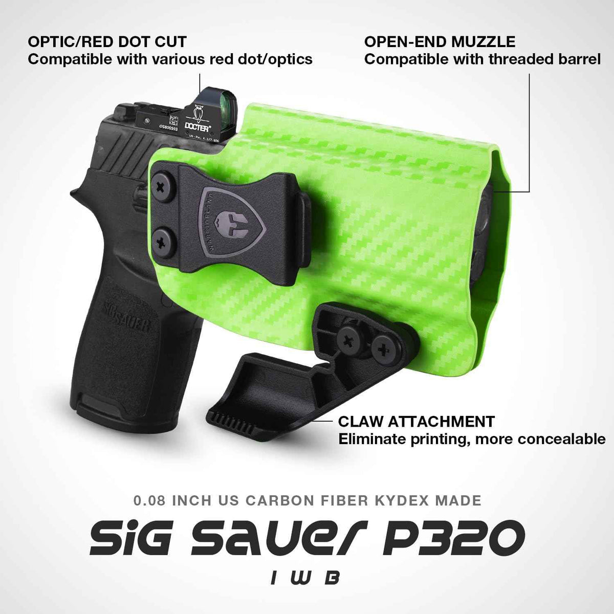 Sig Sauer P320 Full Size / P320 M17, Colorful Carbon Fiber IWB Holster, Right Hand | Warriorland