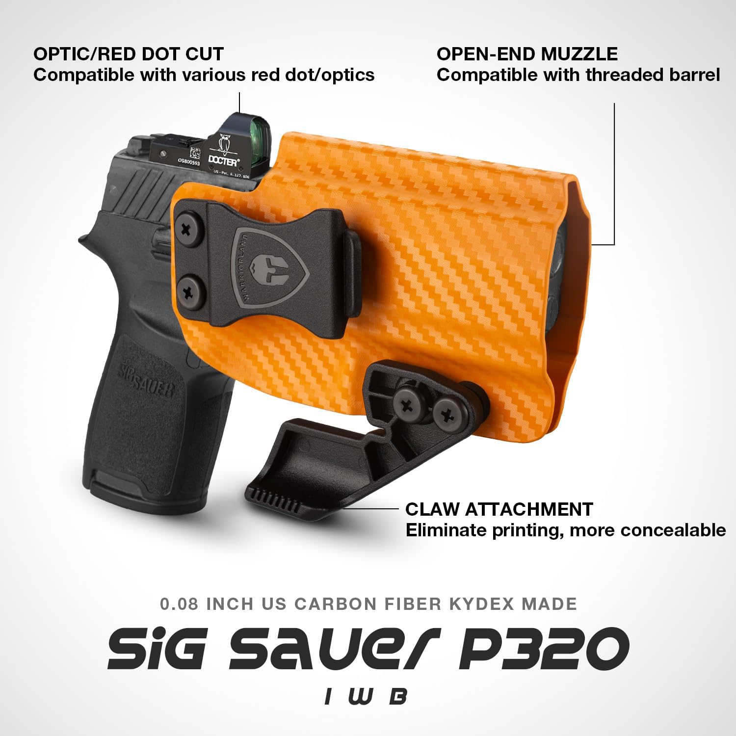 Sig Sauer P320 Full Size / P320 M17, Colorful Carbon Fiber IWB Holster, Right Hand | Warriorland WARRIORLAND