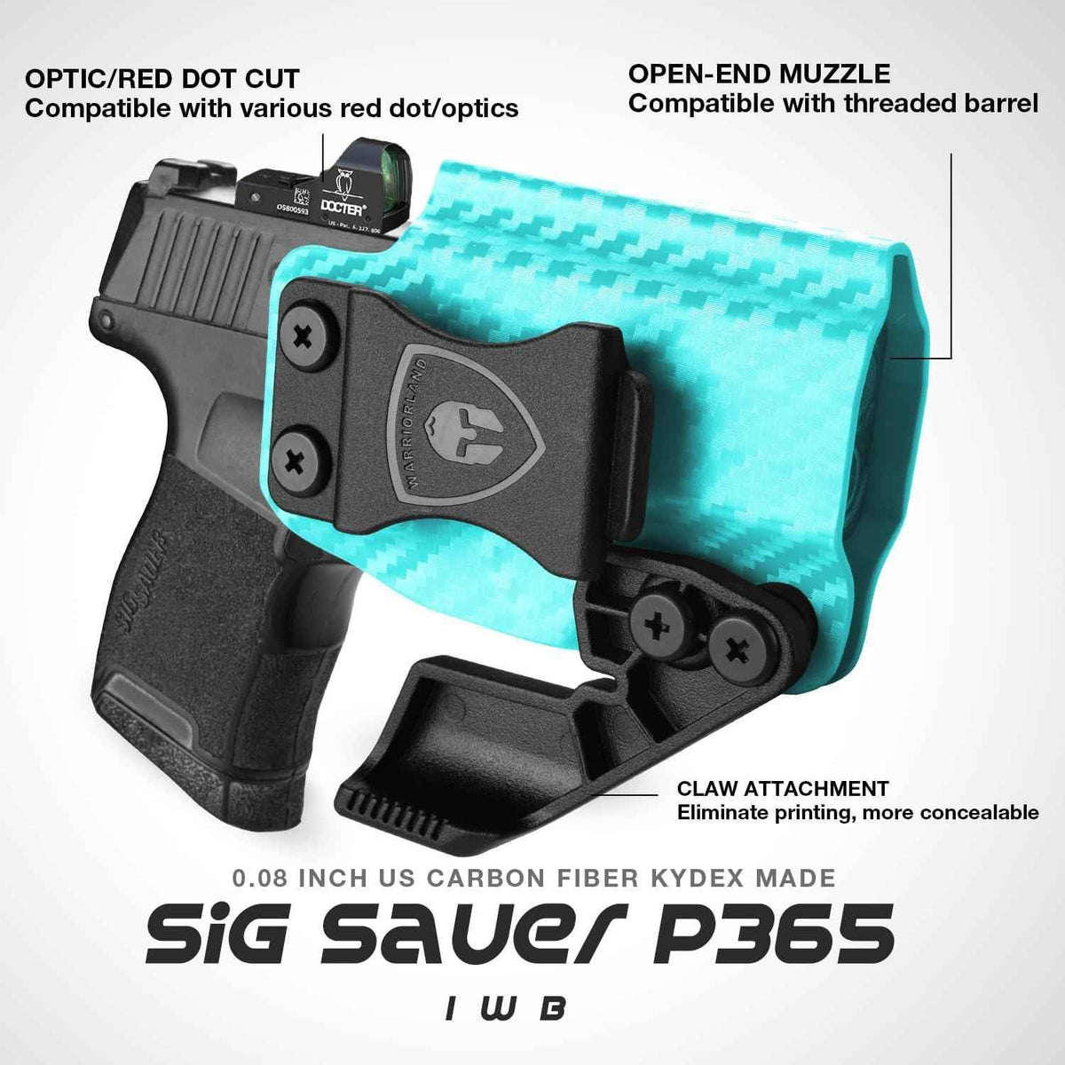 Sig Sauer Sig Sauer P365 / P365X / P365 SAS Colorful Carbon Fiber IWB Holster, Right Hand | Warriorland