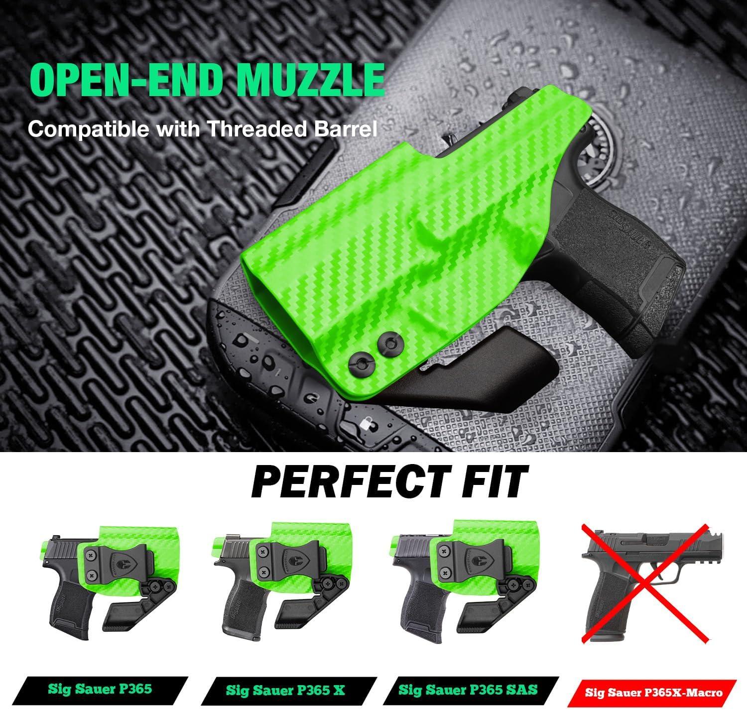 Sig Sauer Sig Sauer P365 / P365X / P365 SAS Colorful Carbon Fiber IWB Holster, Right Hand | Warriorland WARRIORLAND
