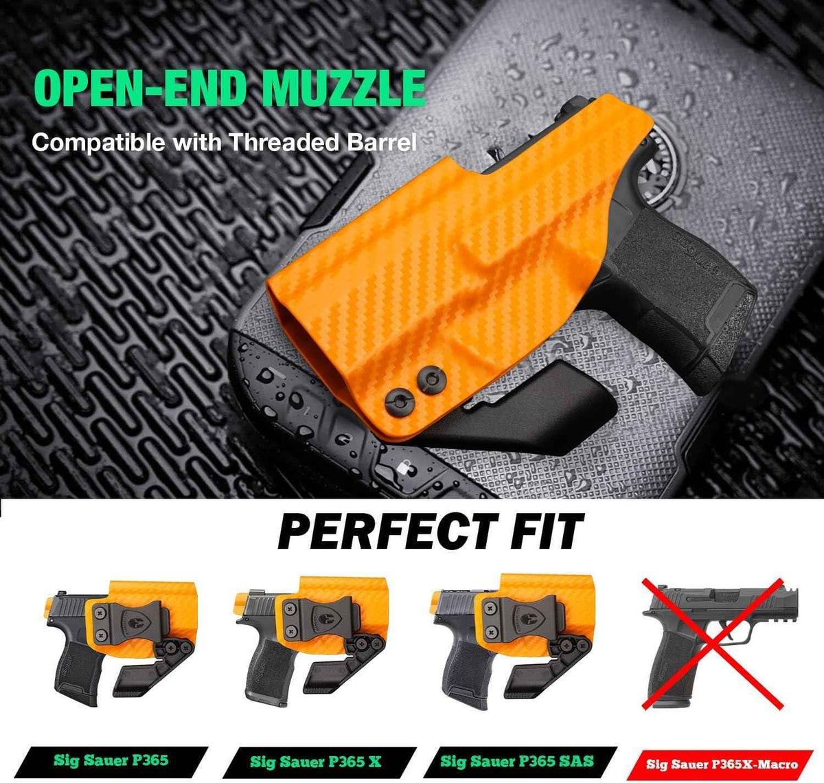 Sig Sauer Sig Sauer P365 / P365X / P365 SAS Colorful Carbon Fiber IWB Holster, Right Hand | Warriorland