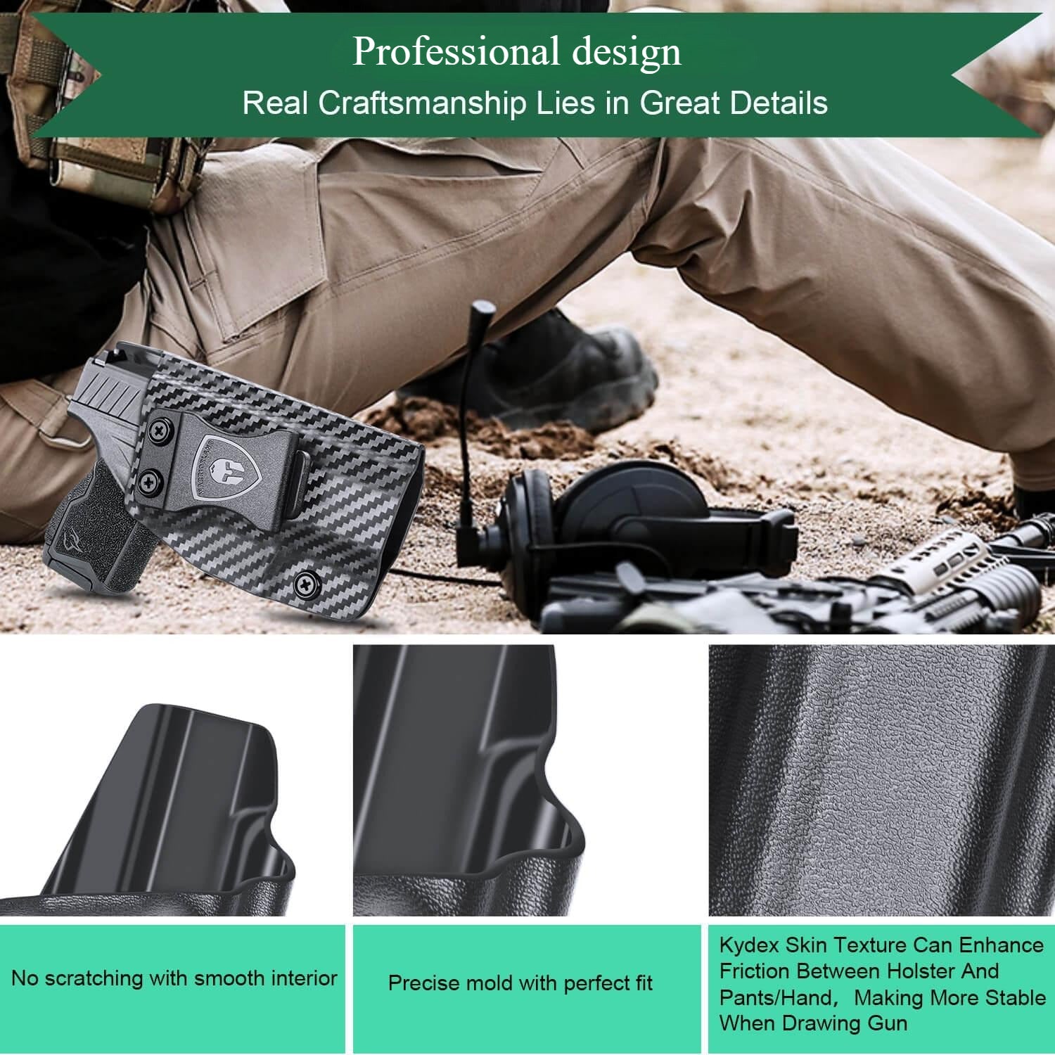 Carbon Fiber Kydex Taurus GX4 IWB Holster Concealed Carry | WARRIORLAND WARRIORLAND